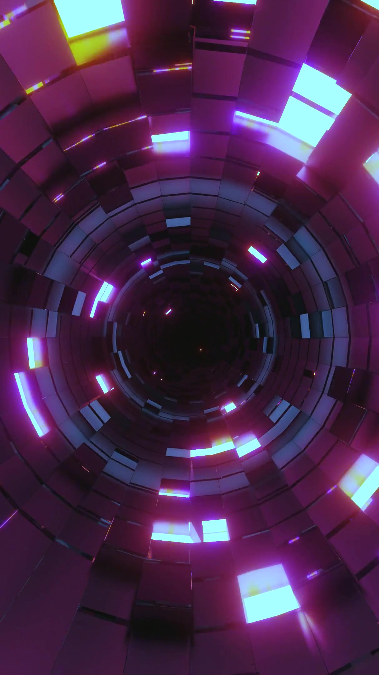 Elegant tunnel video vj loop screensaver with vibrant colors and seamless motion design in a digital space