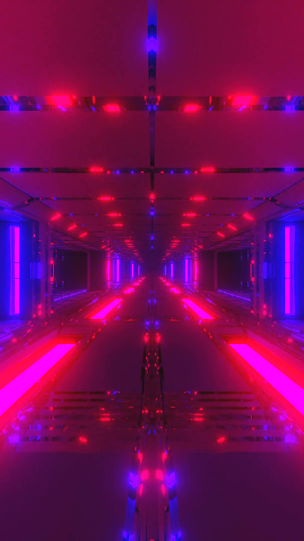 Colorful tunnel video loop with bright lights creating a seamless visual experience