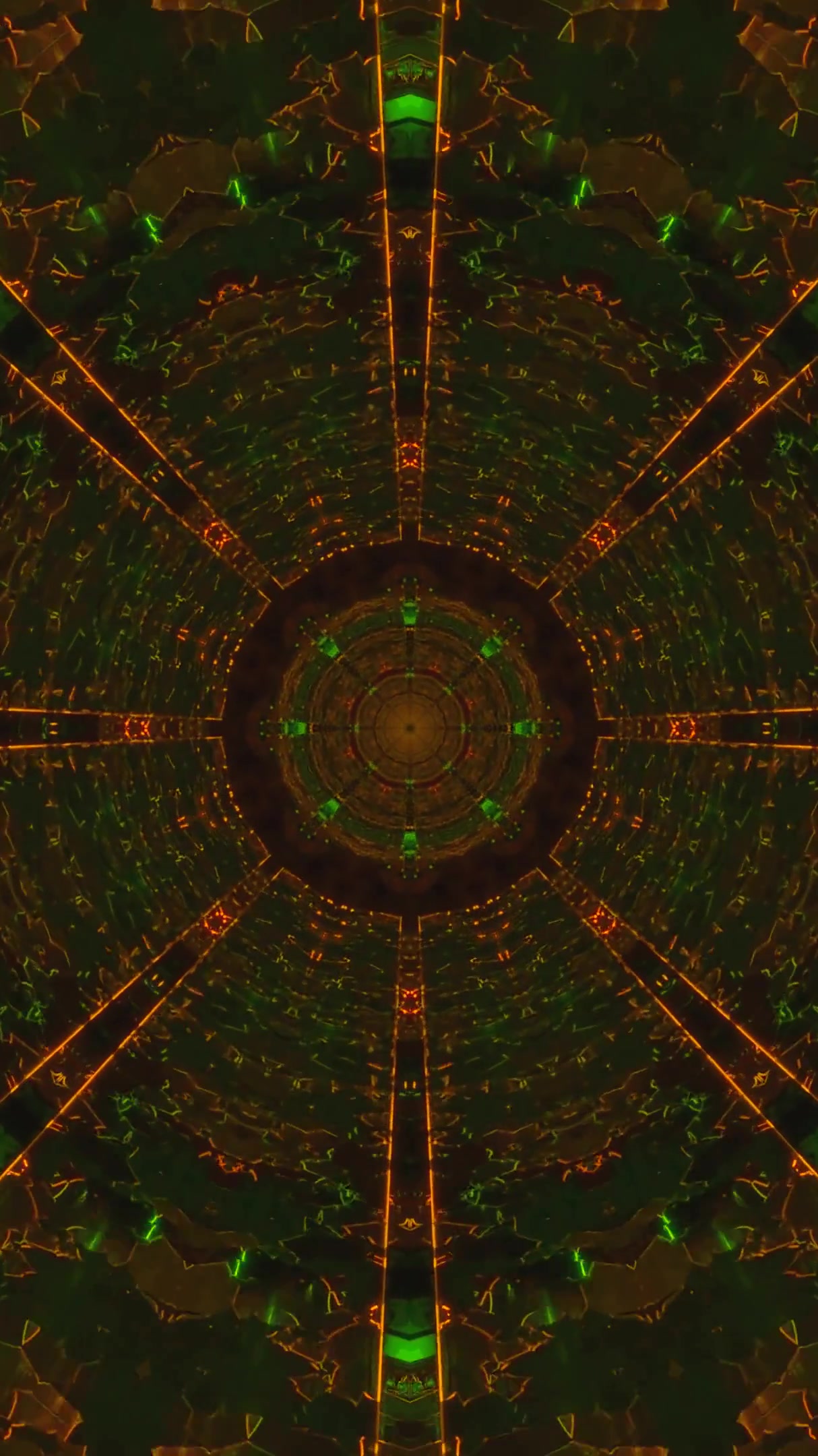 Seamless tunnel video loop with vibrant colors and dynamic patterns for immersive screensaver experience