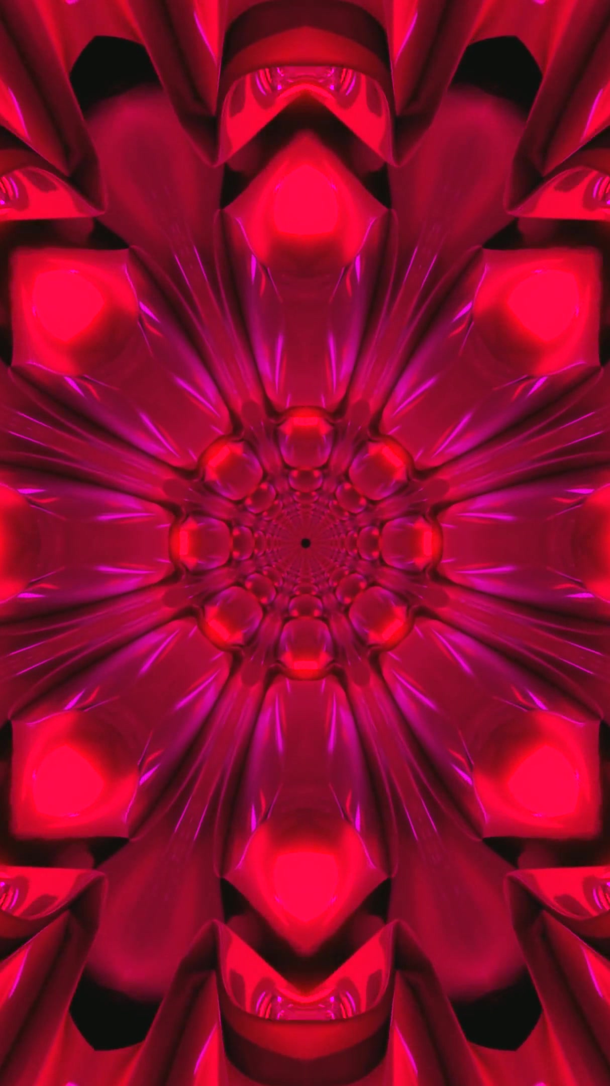 Mesmerizing tunnel video loop with vibrant pink colors creating an immersive experience