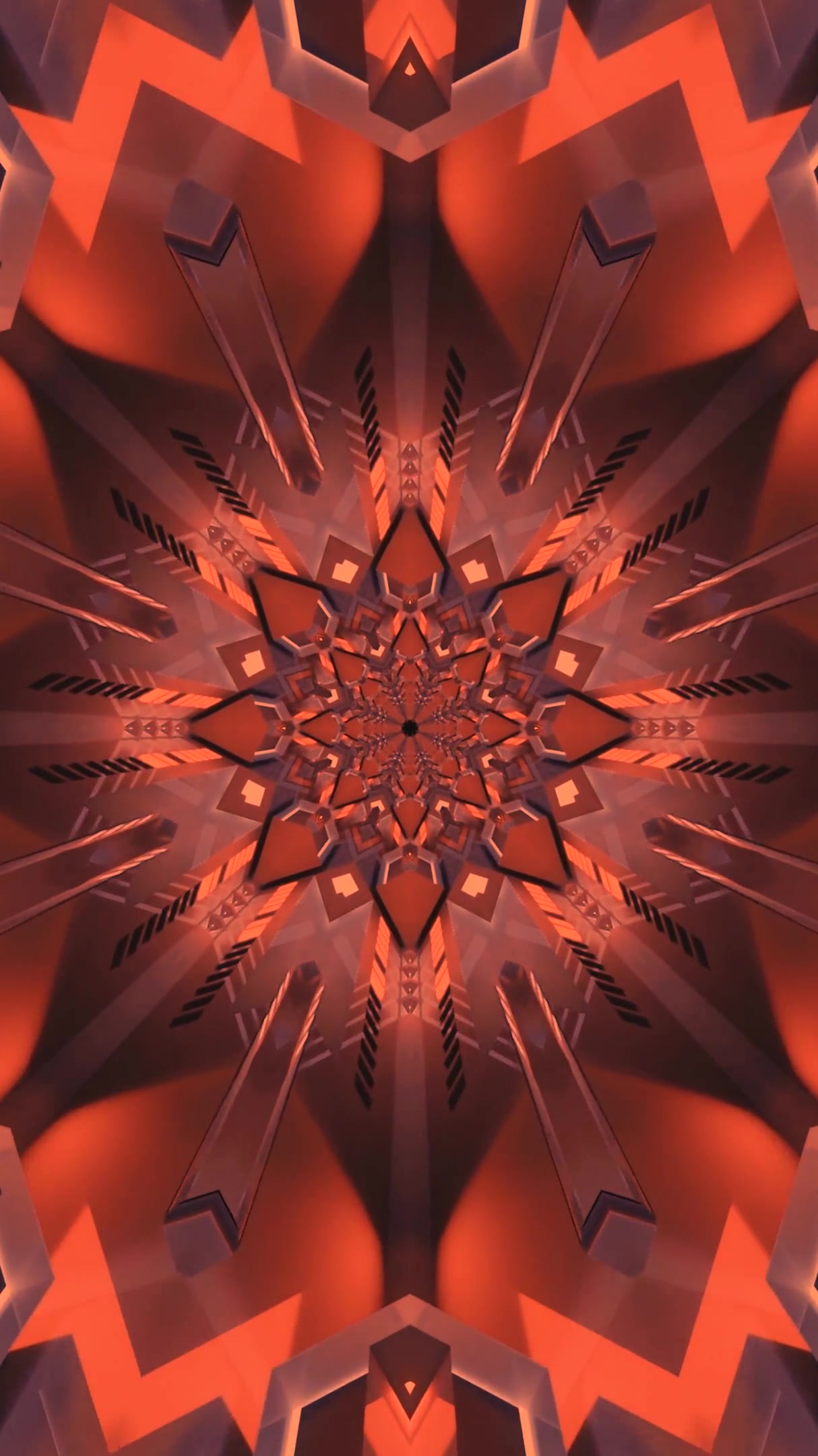 Tunnel video vj loop screensaver creates a mesmerizing visual experience in vibrant colors and geometric patterns