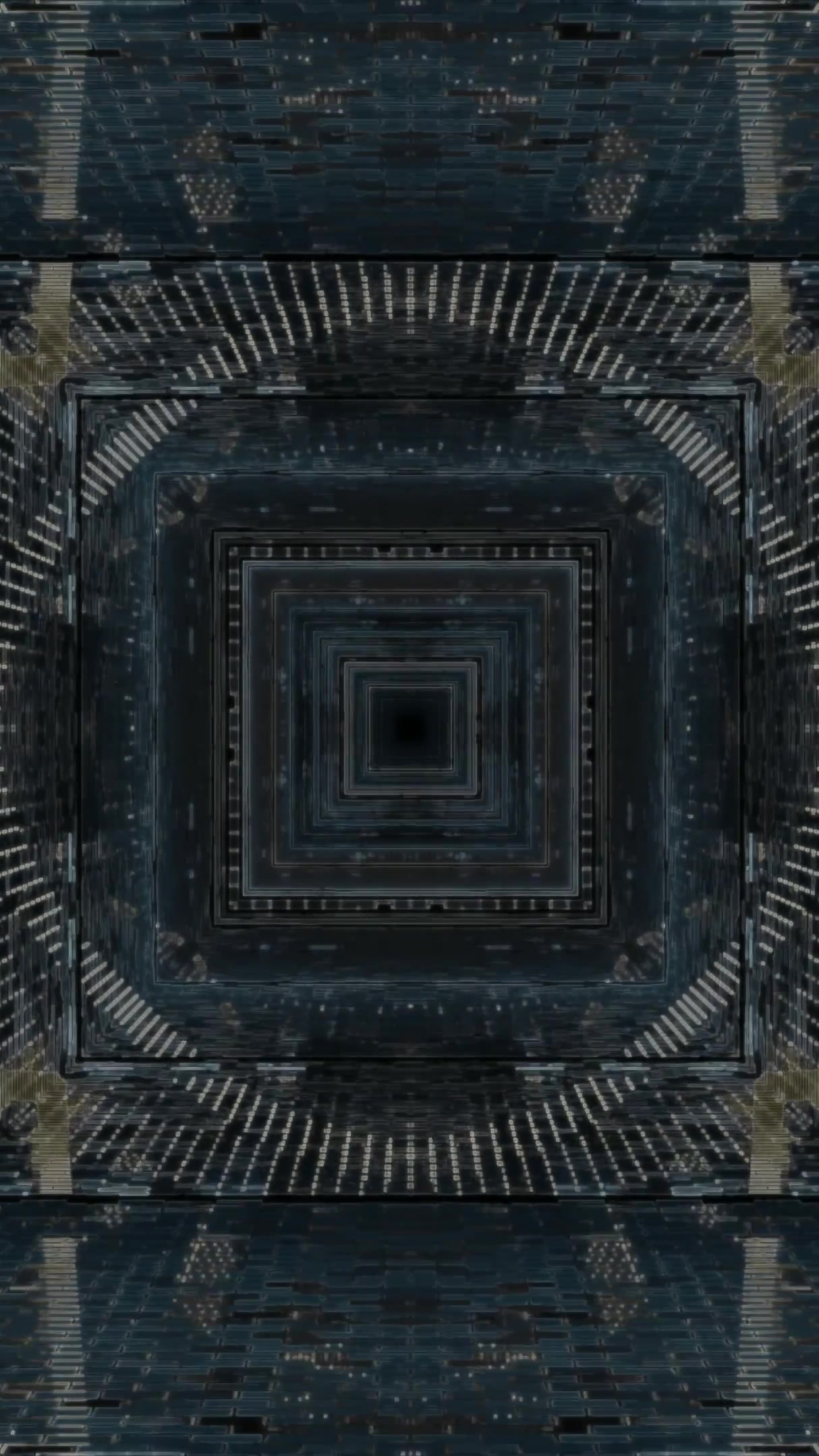 Captivating tunnel video visual loop displaying endless depth and light patterns in a seamless animation designed for screensaver enjoyment