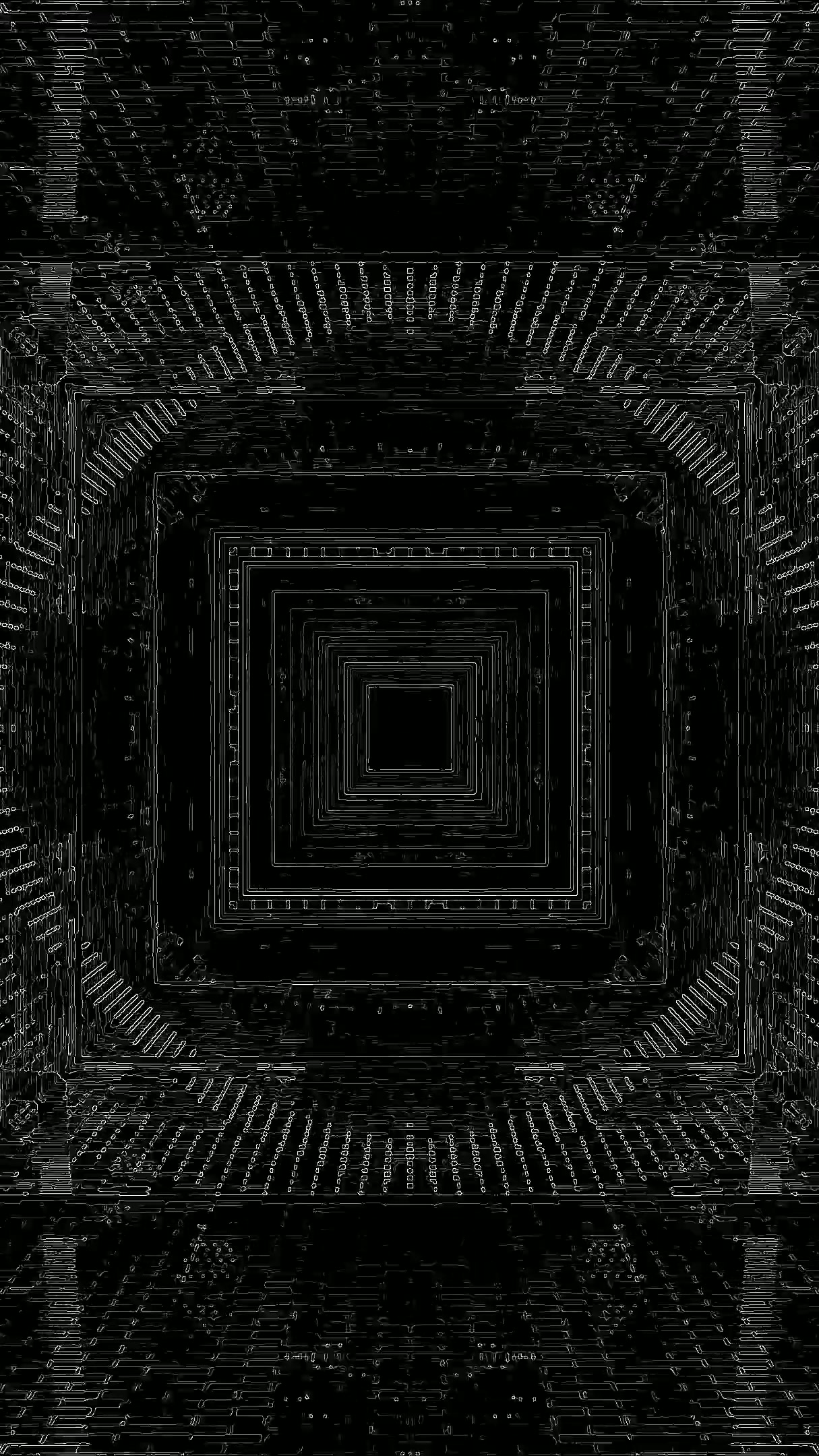 Seamless loop of a tunnel video screensaver with intricate patterns and depth perception