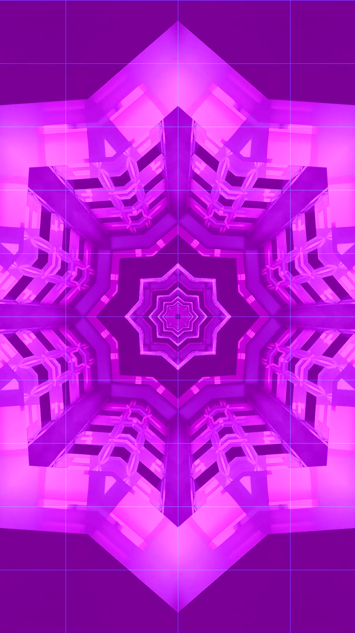 Tunnel video vj loop screensaver featuring immersive purple geometric patterns in seamless motion
