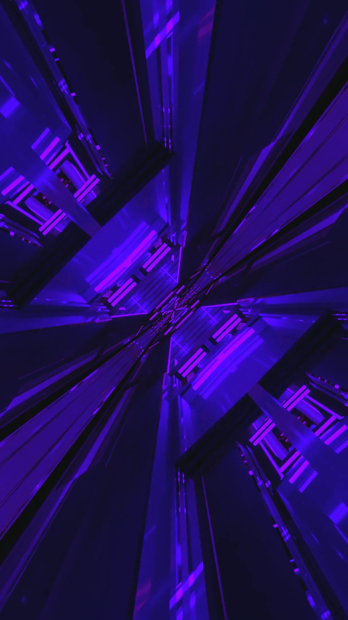 Dynamic tunnel visual loop featuring vibrant purple hues for a captivating screensaver experience