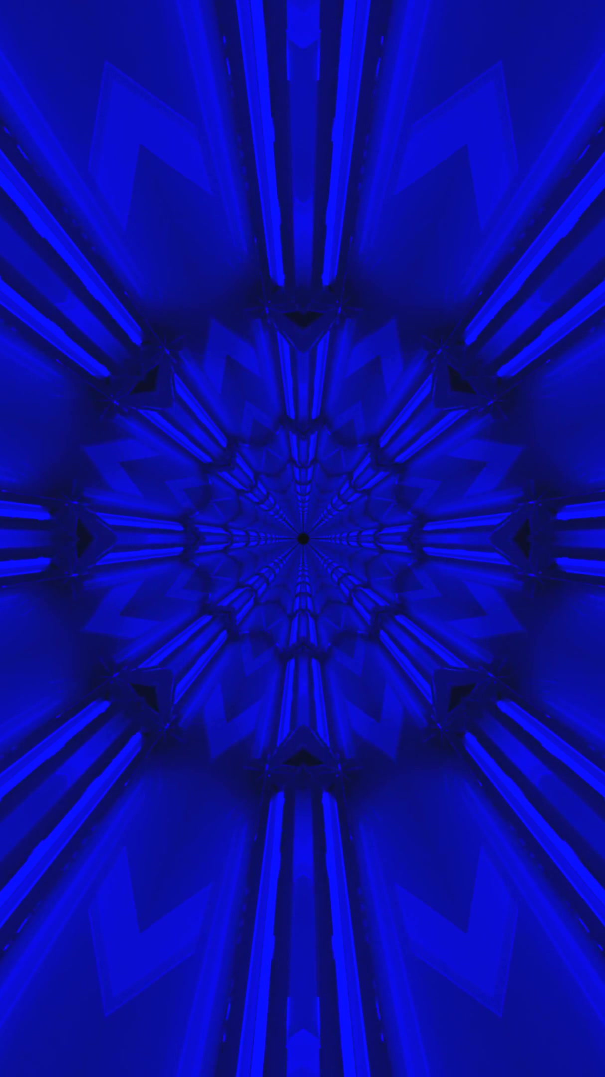 Vibrant blue tunnel video loop creates captivating visual experience for screensaver use