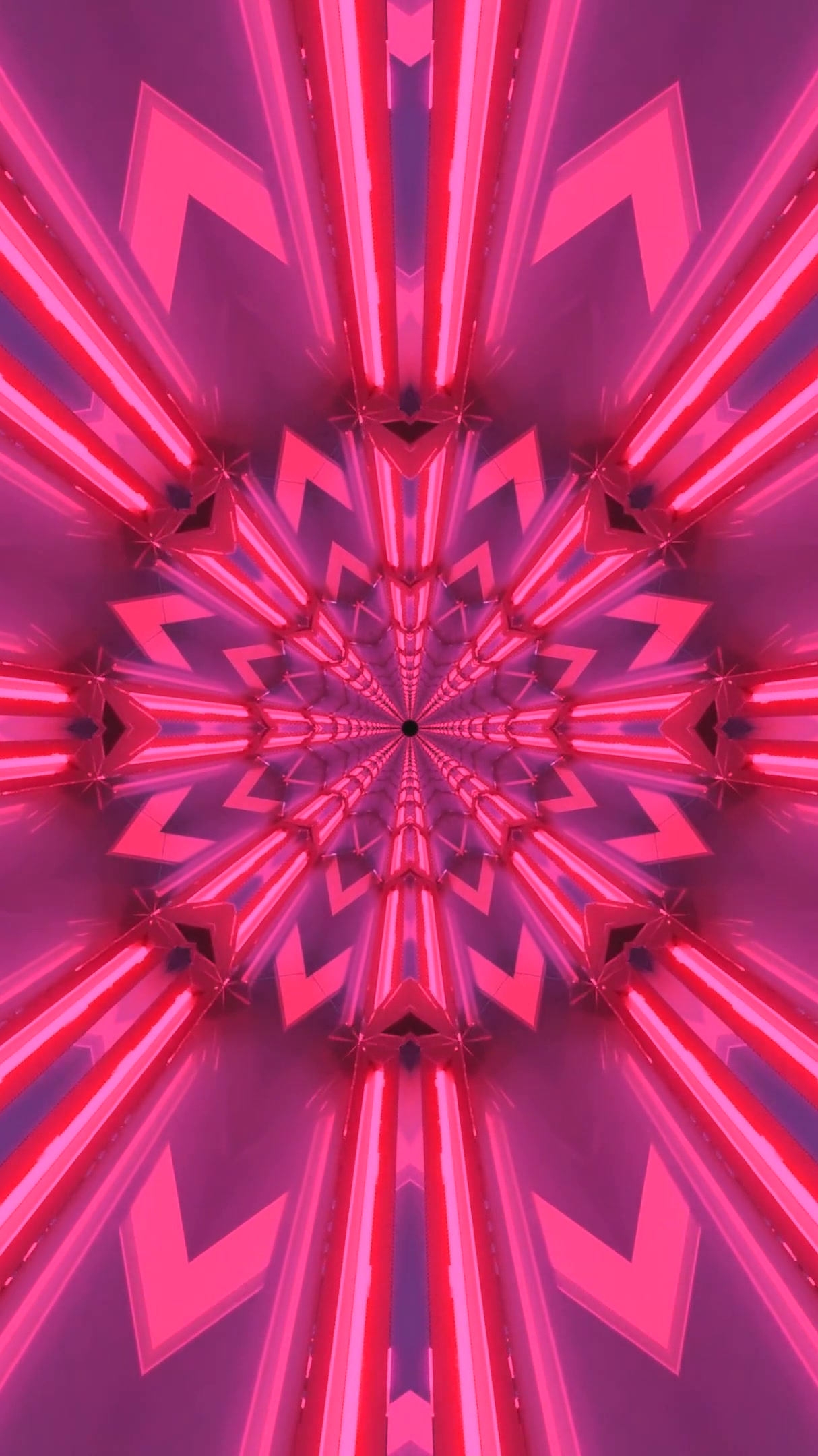 Vibrant tunnel video seamless loop with neon lights creating striking patterns for immersive screensaver experience