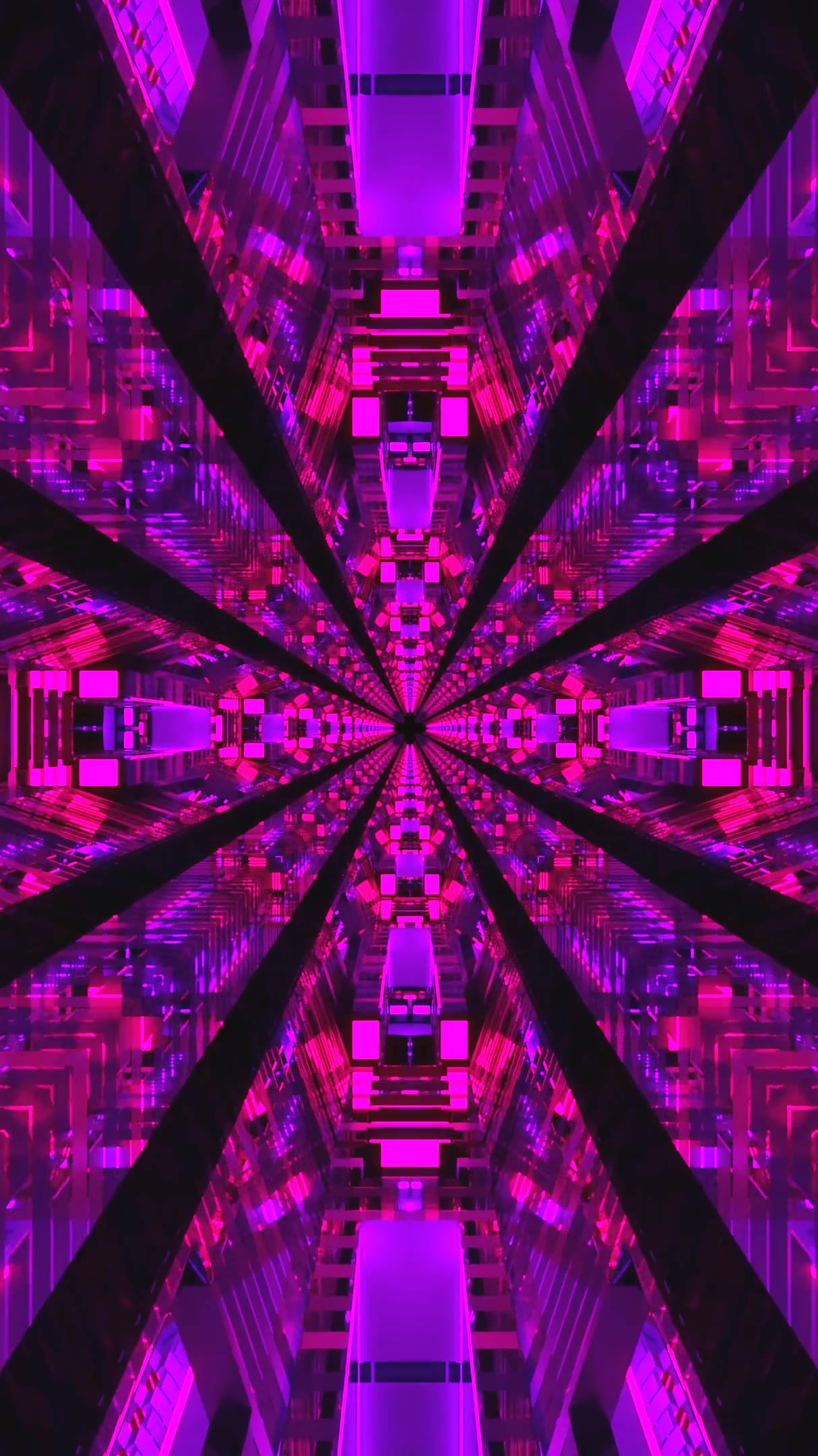 Seamless tunnel video loop showcasing vivid colors and dynamic movement