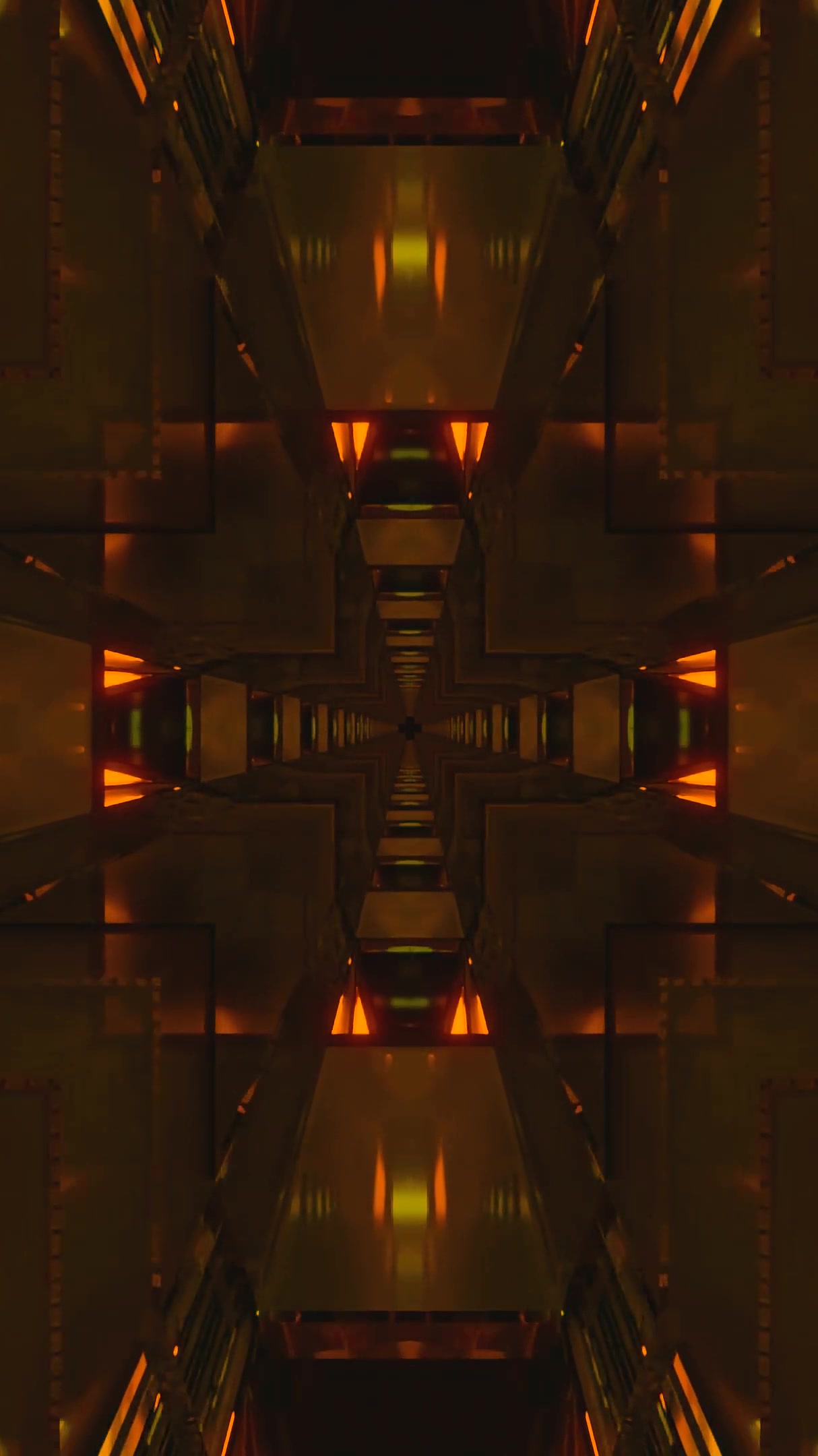 Vivid tunnel video loop showcases dynamic lighting and shapes creating an immersive experience in smooth seamless design