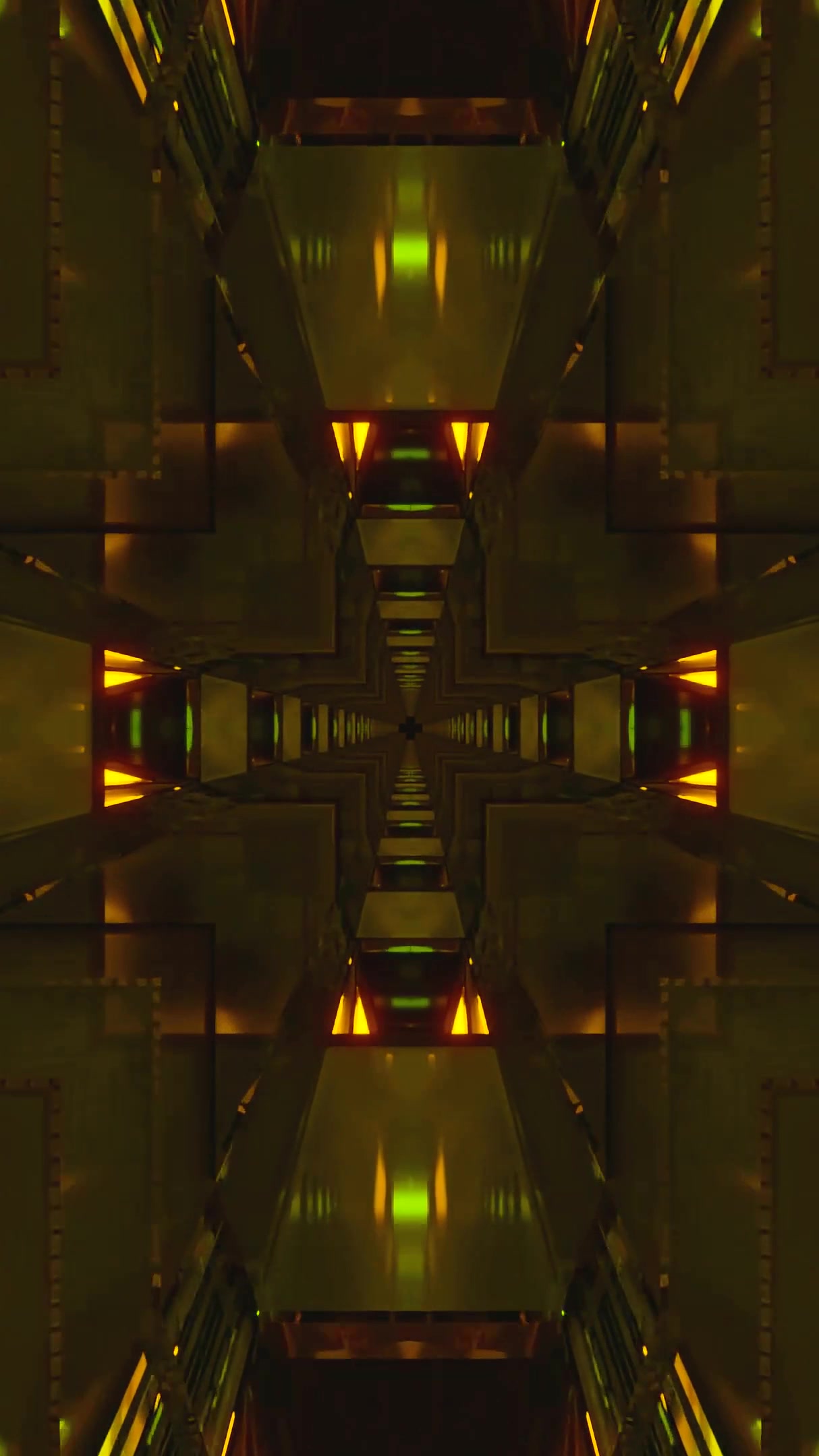 Seamless tunnel video loop screensaver with vibrant colors in a dynamic visual display