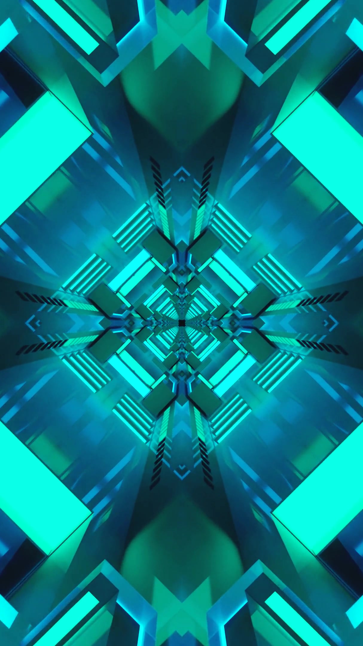 Mesmerizing tunnel video loop showcasing vibrant colors and geometric patterns for immersive screensaver experience