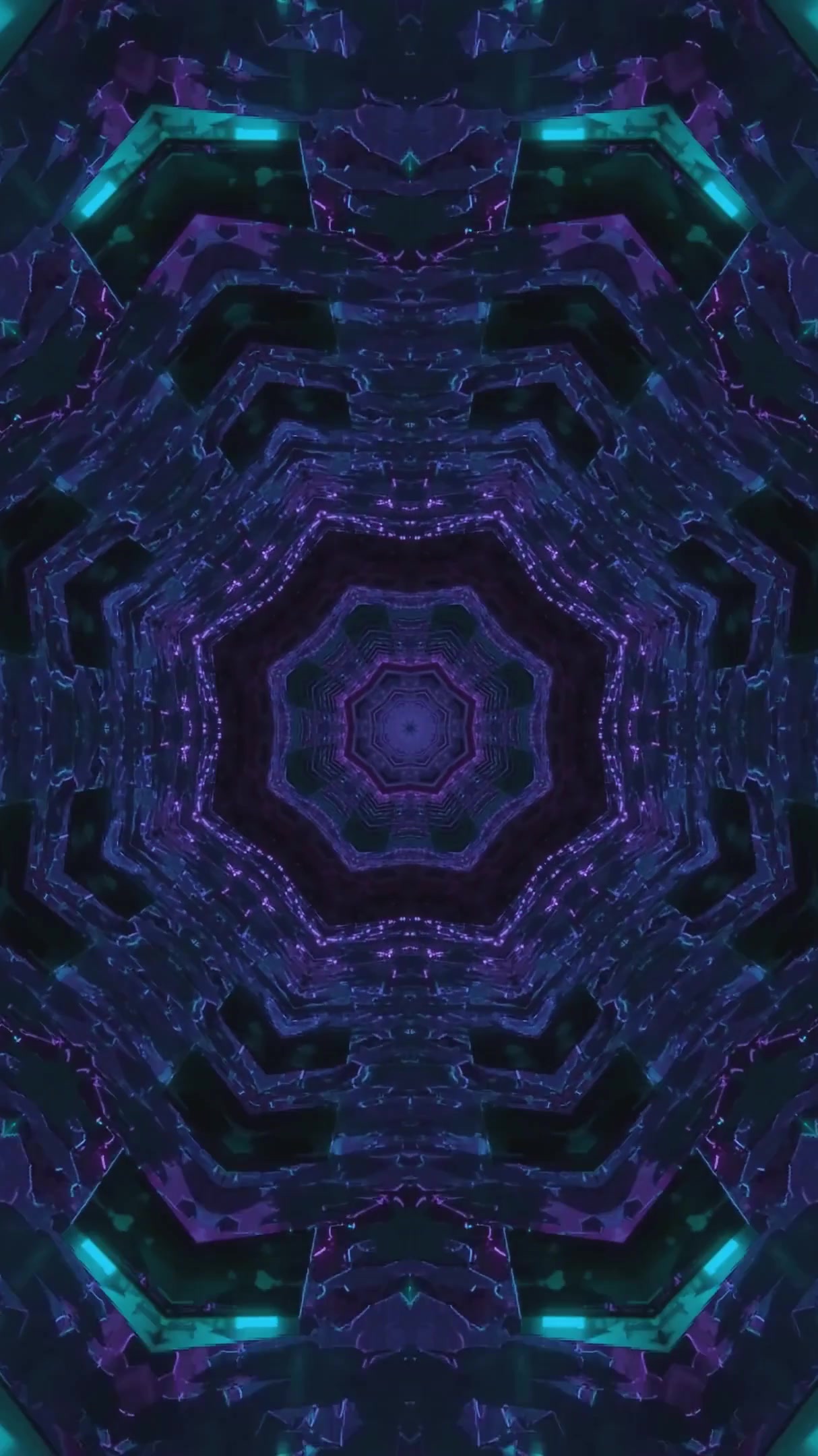 Tunnel visual experience seamless loop showcasing vibrant colors and intricate patterns in a dynamic display