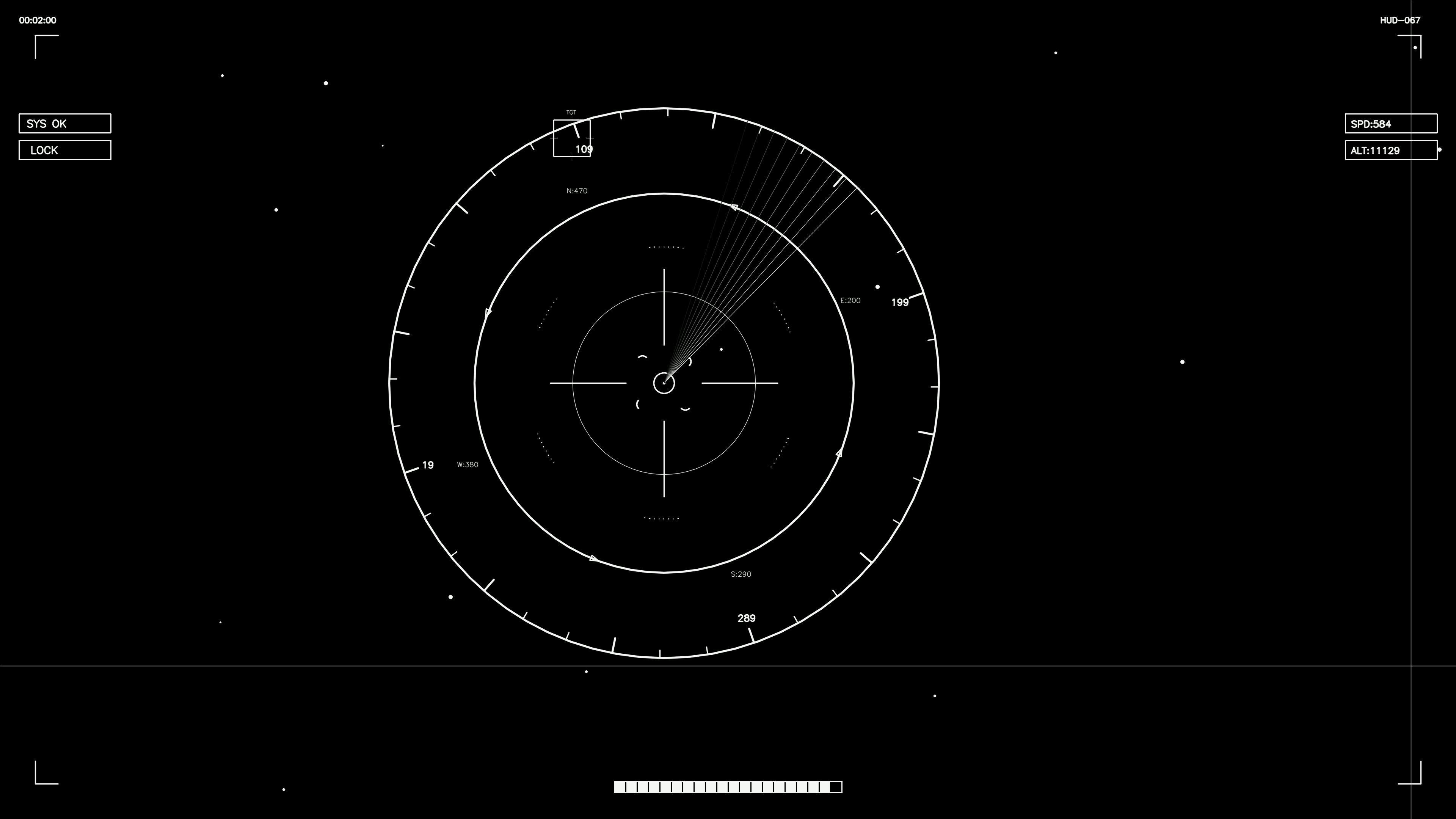 Scifi hud animation for use by web designers and videographers for projects requiring futuristic visuals
