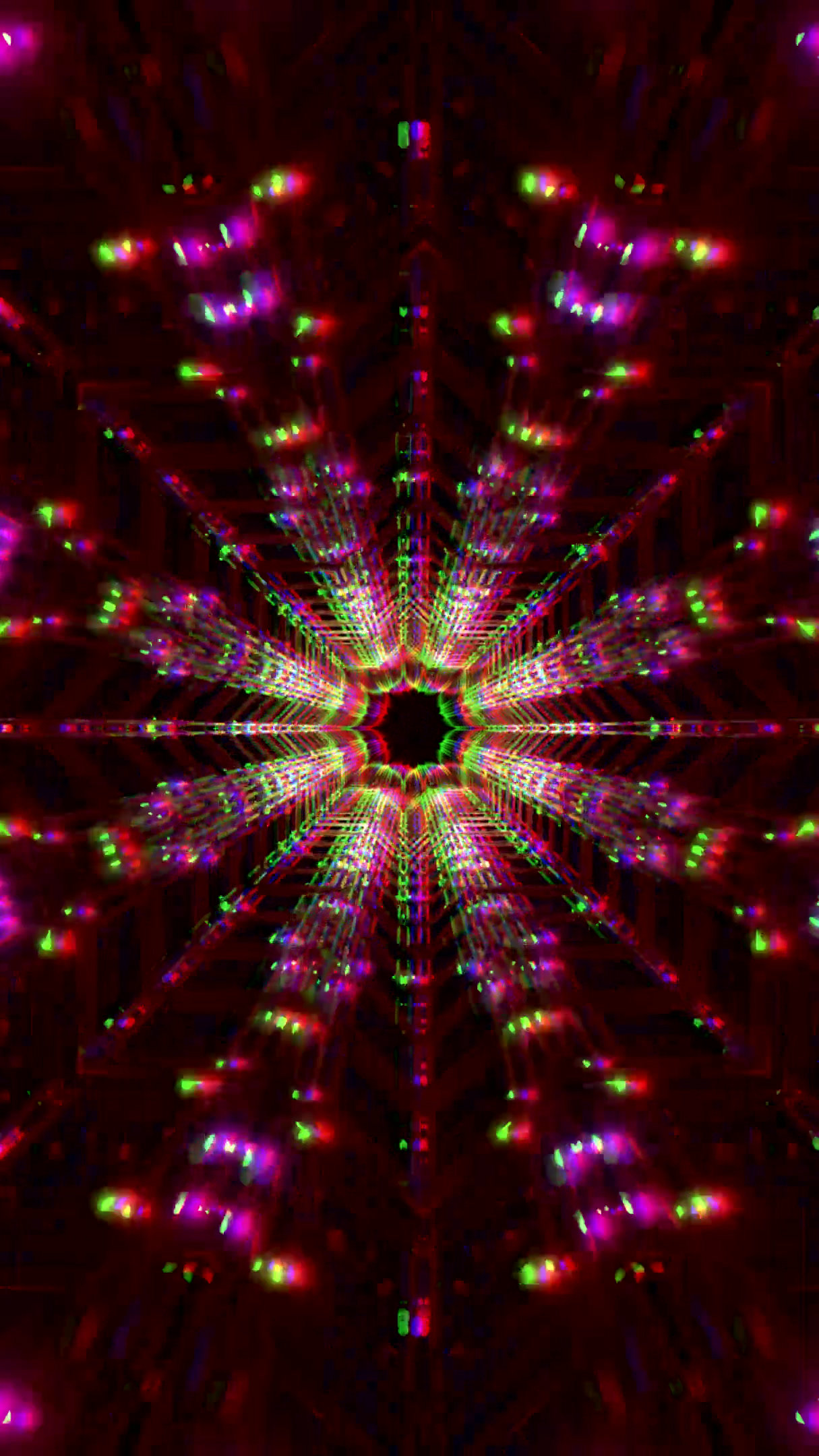 Vivid tunnel video loop creates dynamic visual experience for screensaver use in any setting