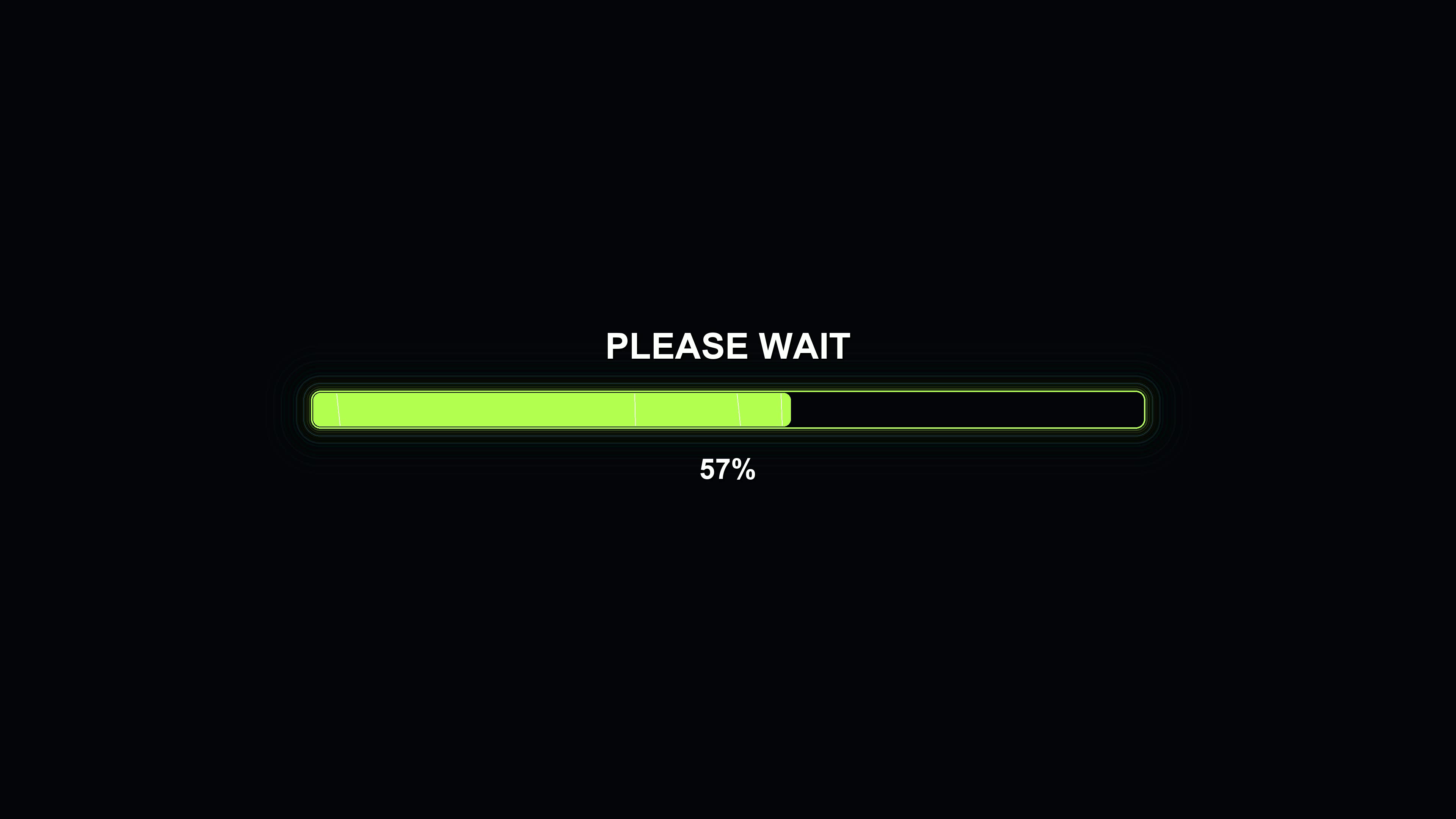 Stylish modern progress bar animation with vibrant colors showing loading status and completion percentage