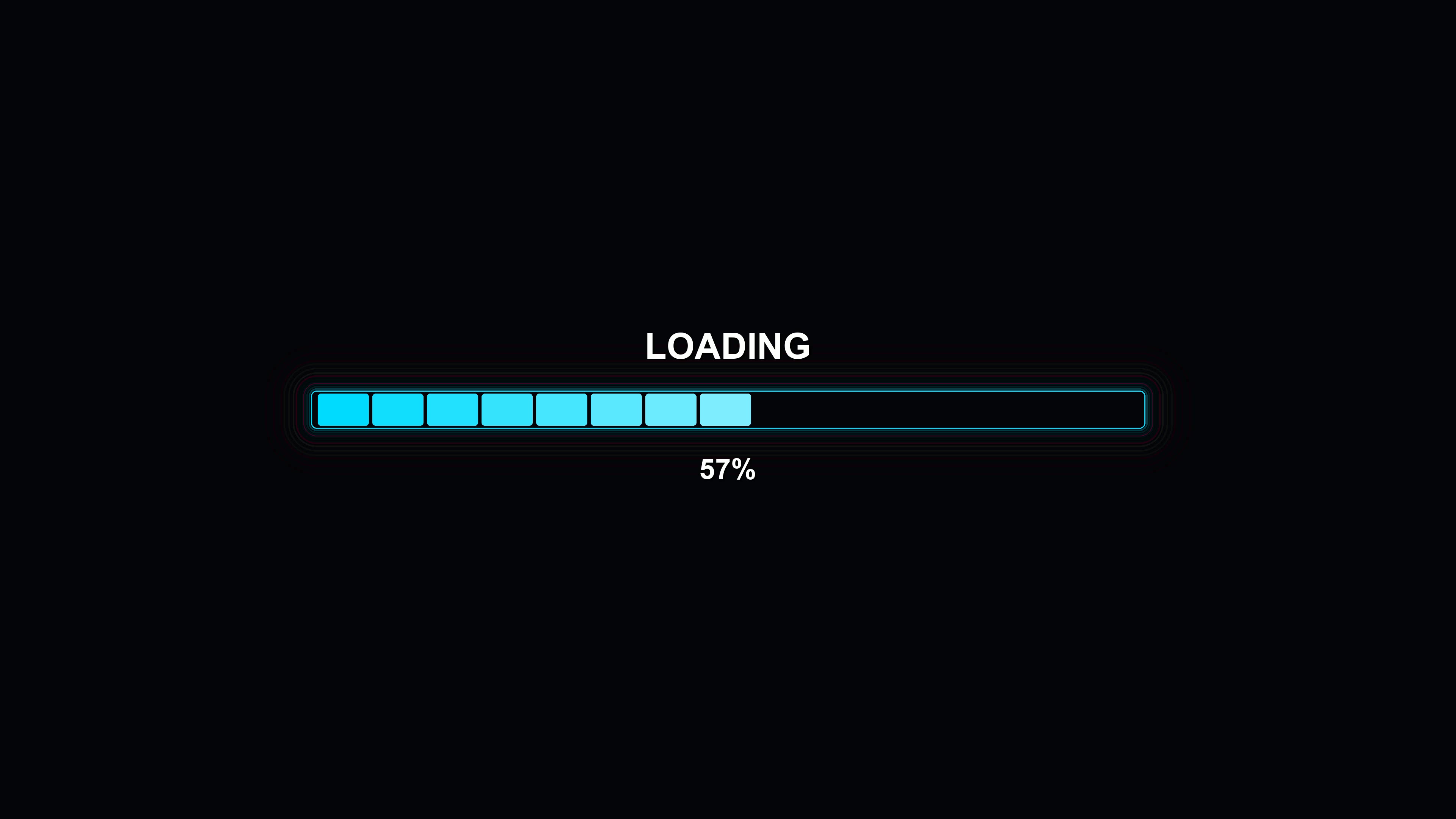 Modern progressbar animation shows colorful loading effect with dynamic display over black background in a digital setting