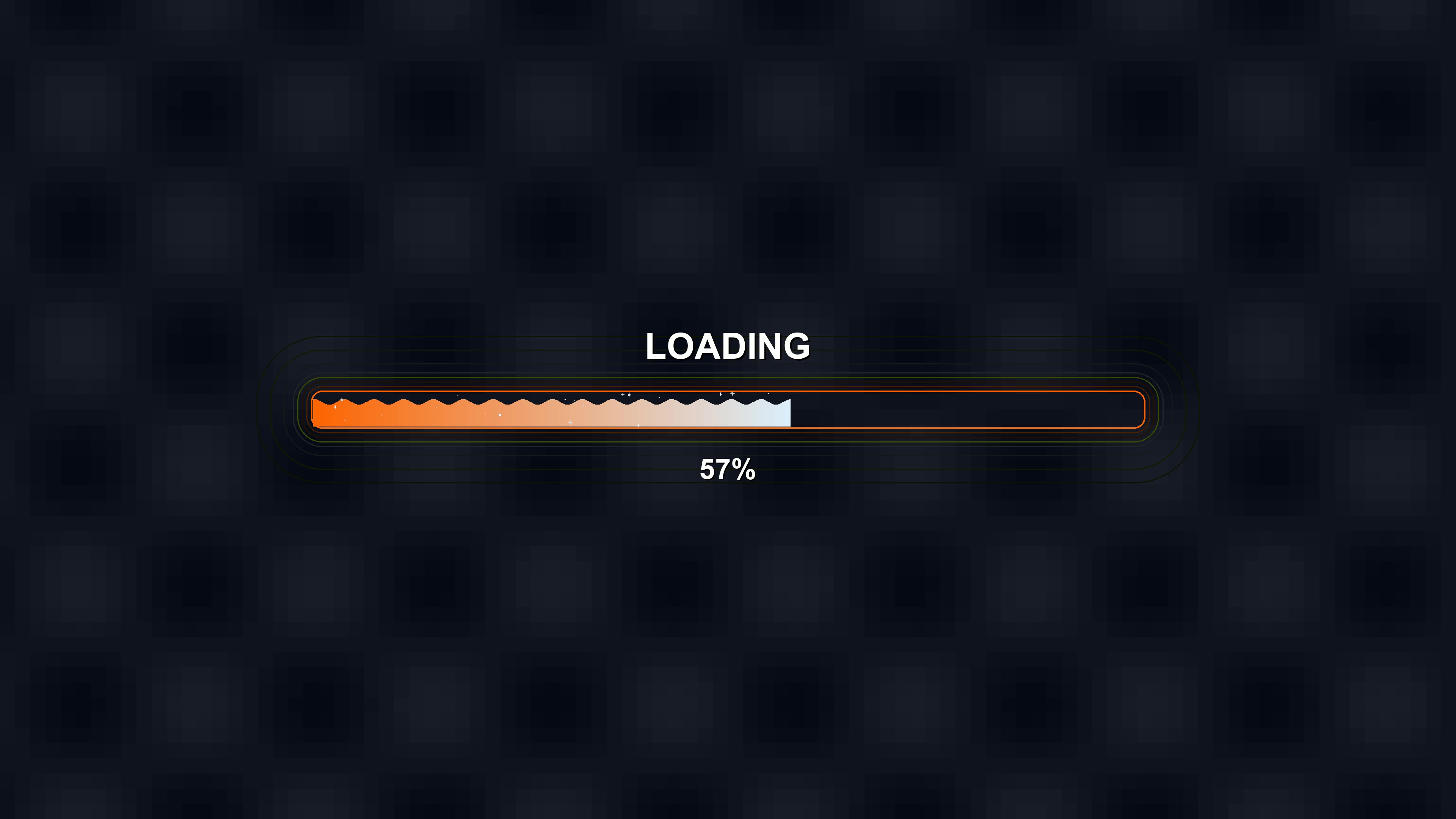 Stylish modern progressbar animation with vibrant colors showing loading status while engaging viewers in a digital environment