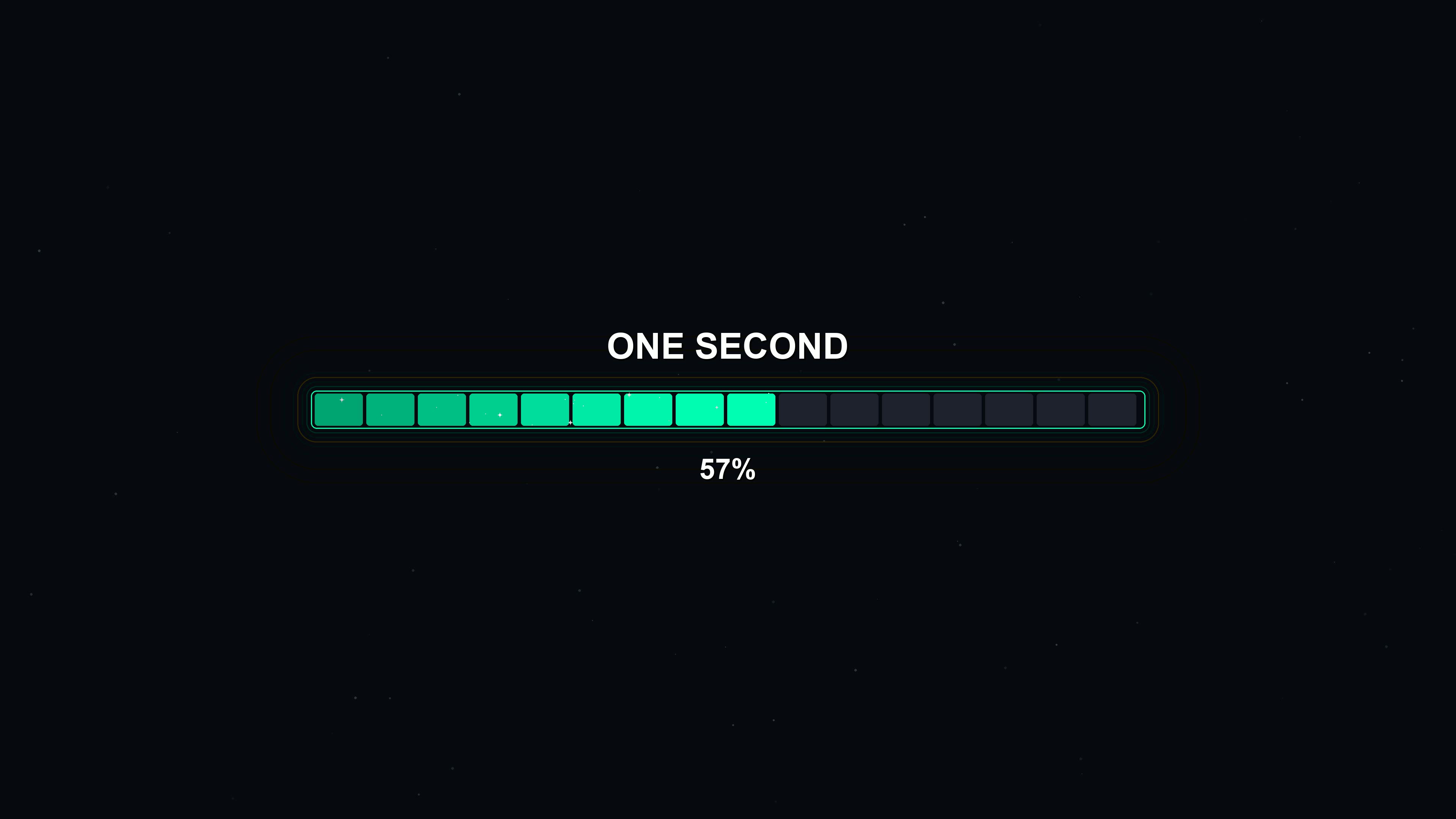 Stylish modern progressbar animation with vibrant colors moving smoothly and indicating the passage of time during a one second countdown