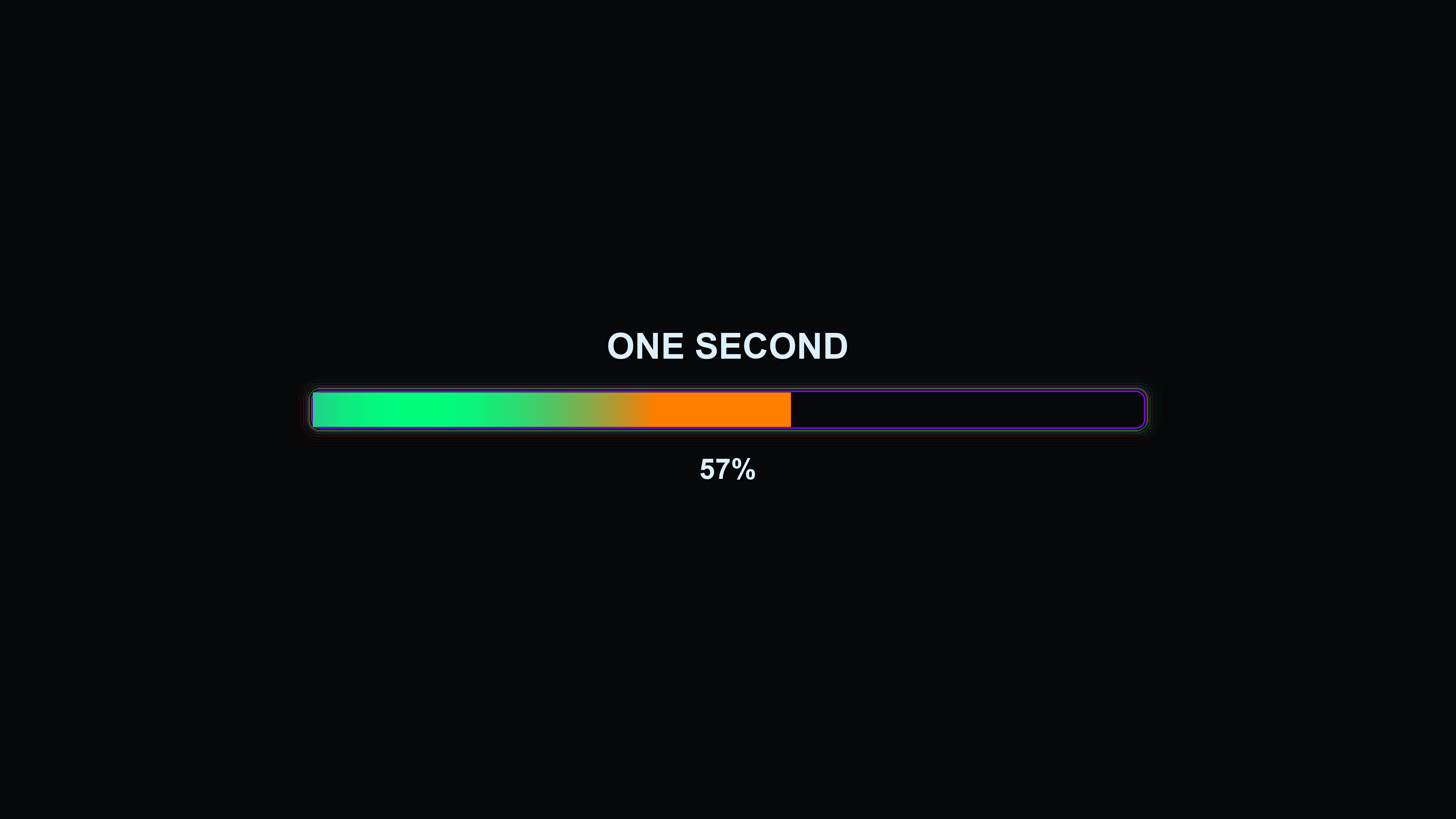 Modern progressbar animation shows colorful changes over time in a sleek design
