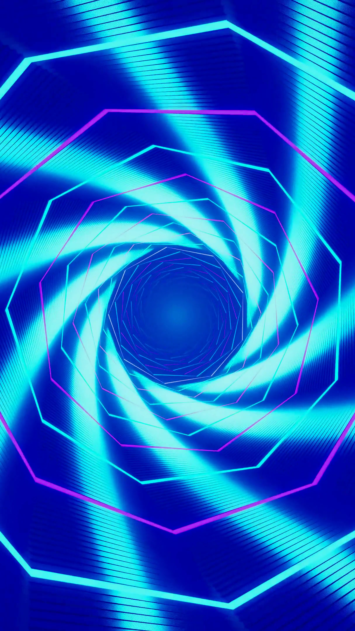 Vibrant tunnel visual loop creating an immersive experience with seamless motion and dynamic colors for screensaver use