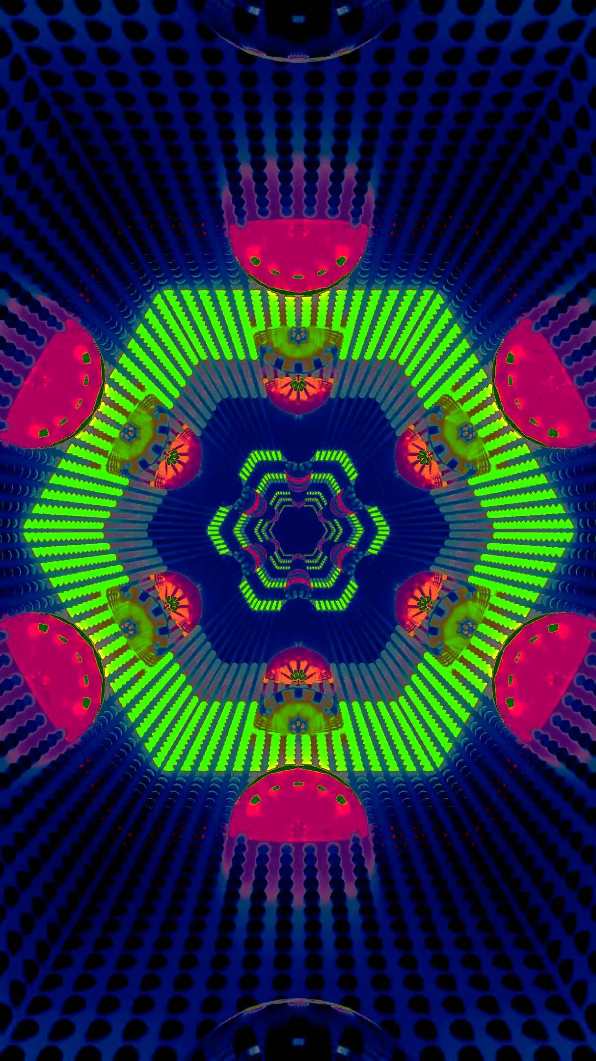 Tunnel video vj loop screensaver creating an immersive and colorful visual experience for relaxation or entertainment