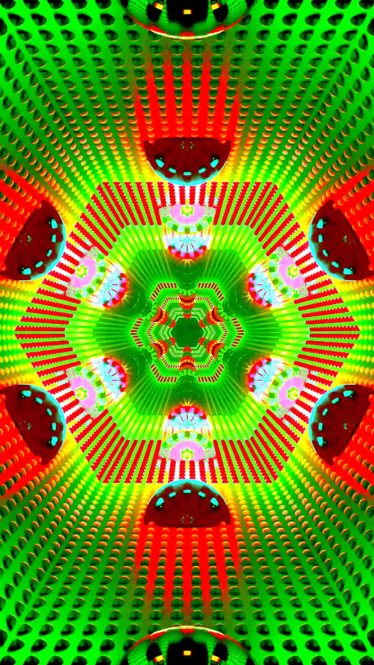 Explore a vibrant tunnel video loop with seamless transitions and dynamic colors creating a mesmerizing visual experience for screensavers