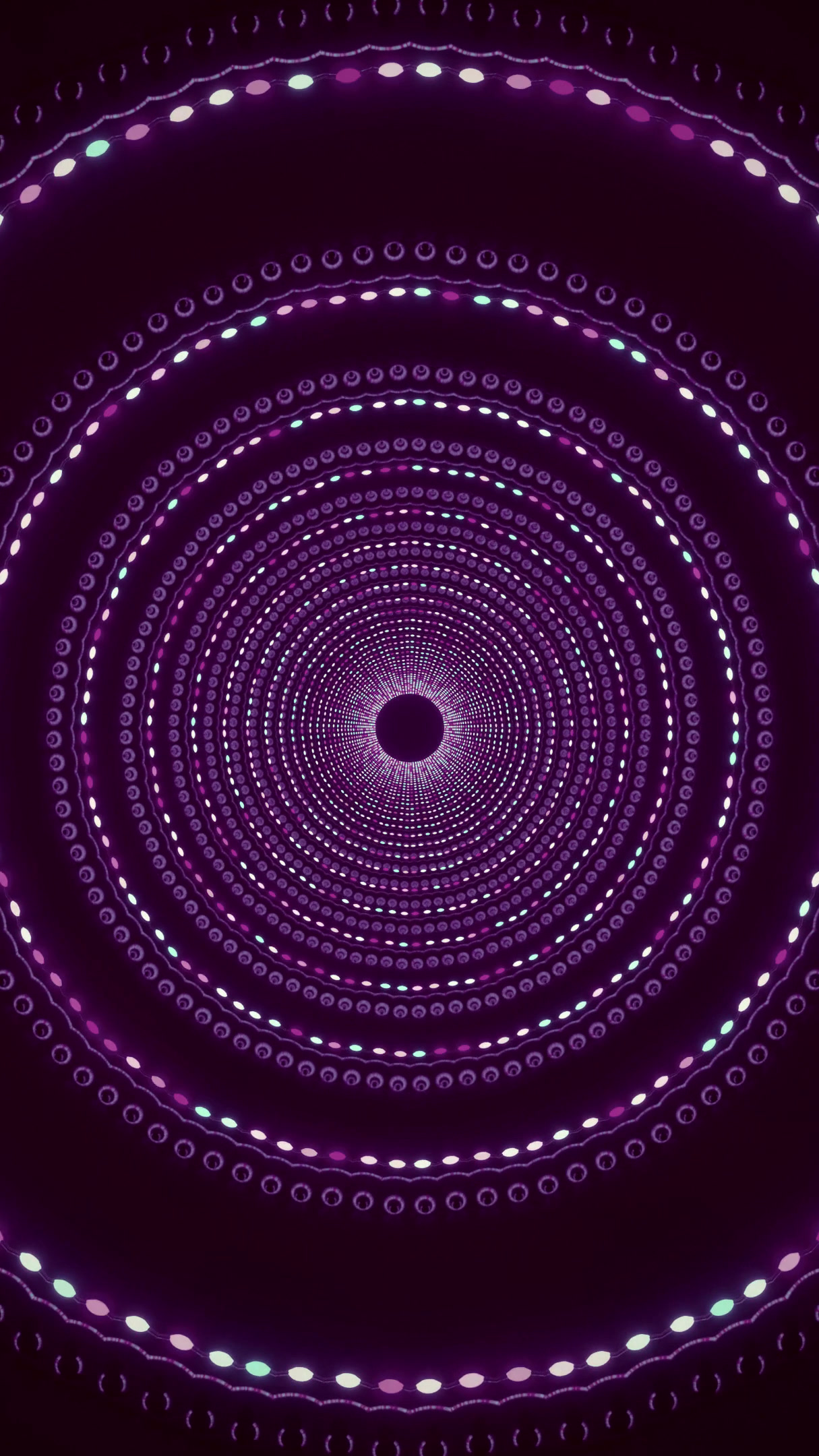 Seamless tunnel video vj loop screensaver with captivating purple