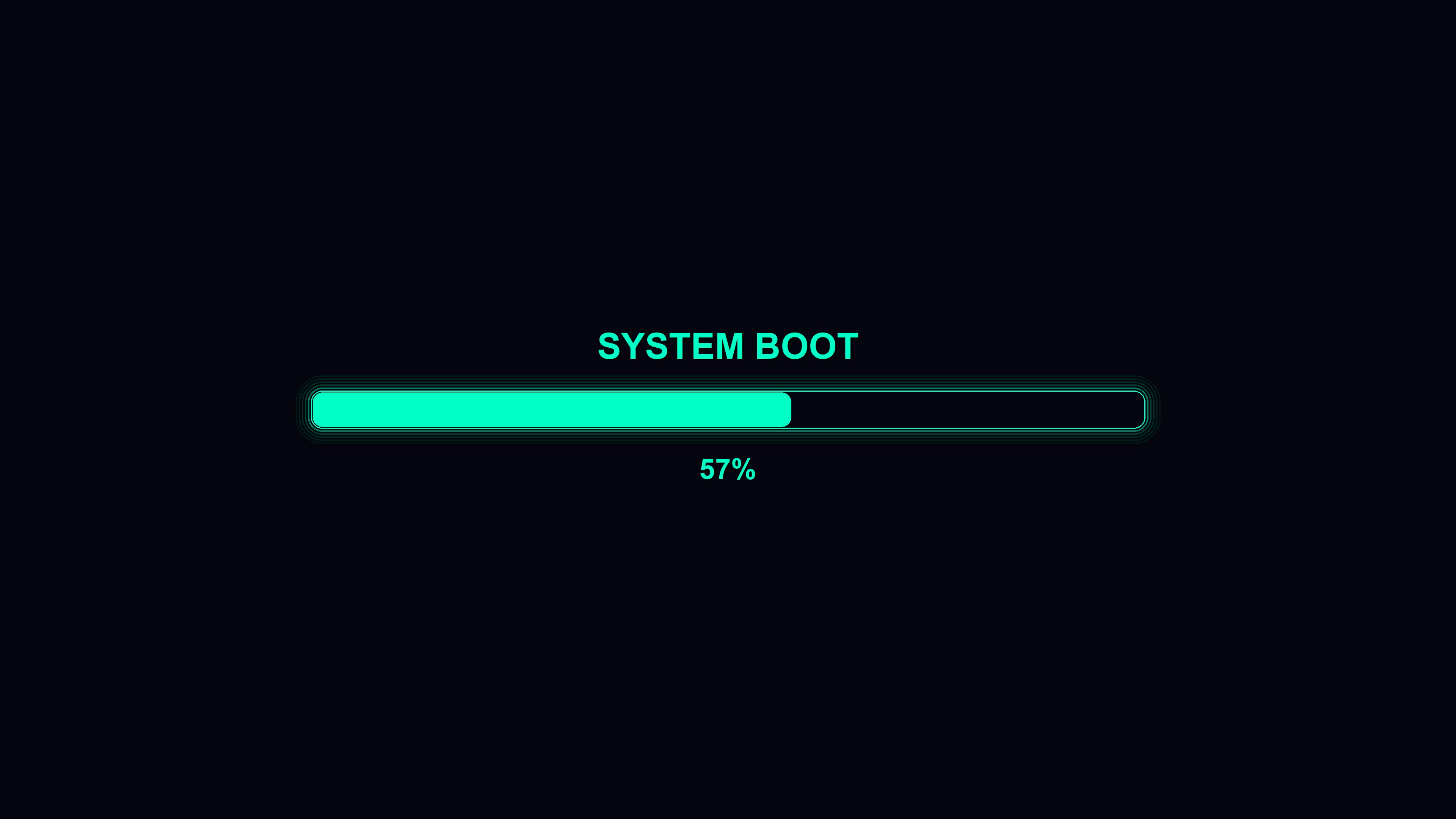Progress bar animation for system boot in modern digital style ideal for waiting periods or loading screens