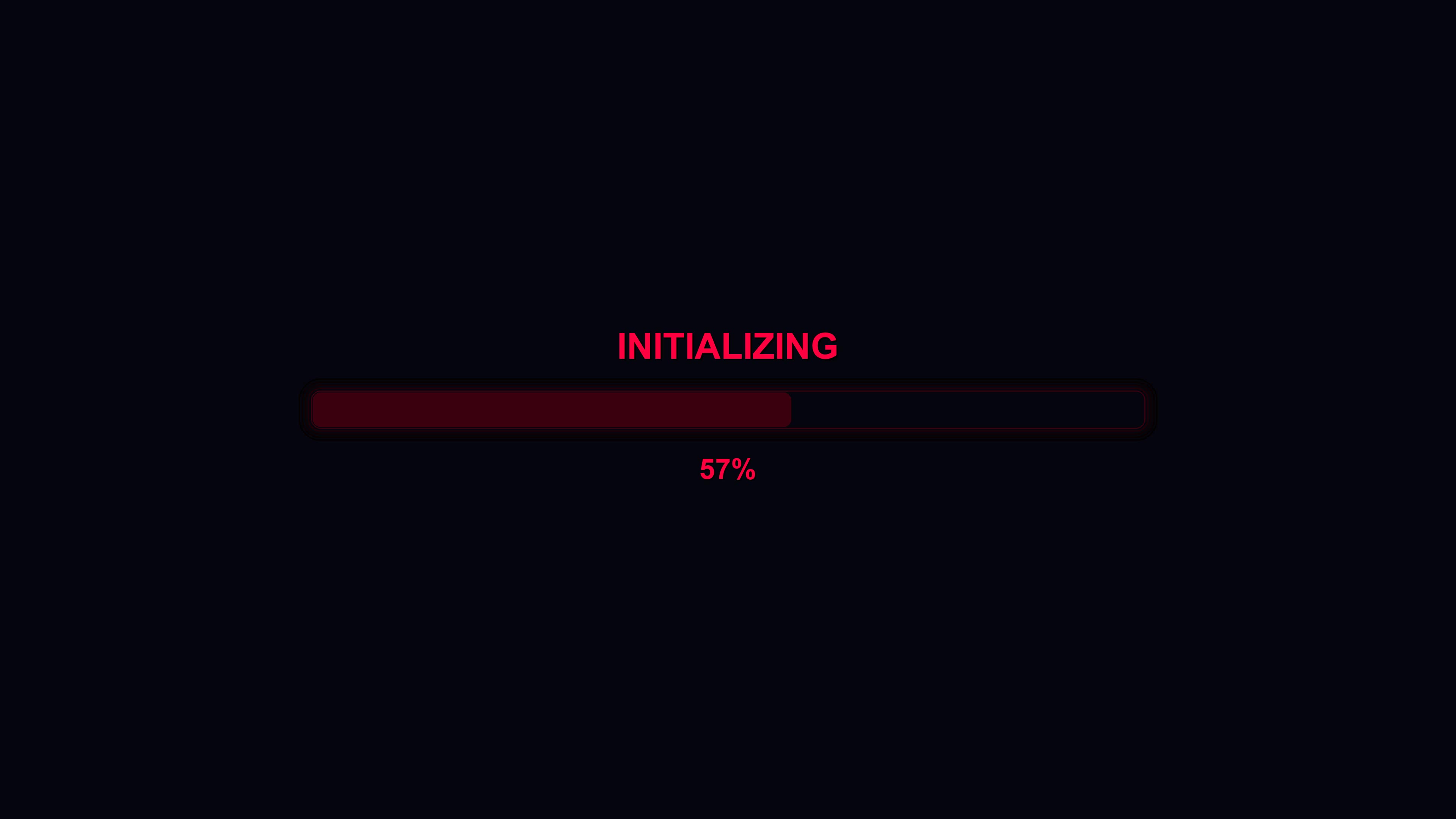 Progressbar animation displays waiting process with clear red bar and text for user experience