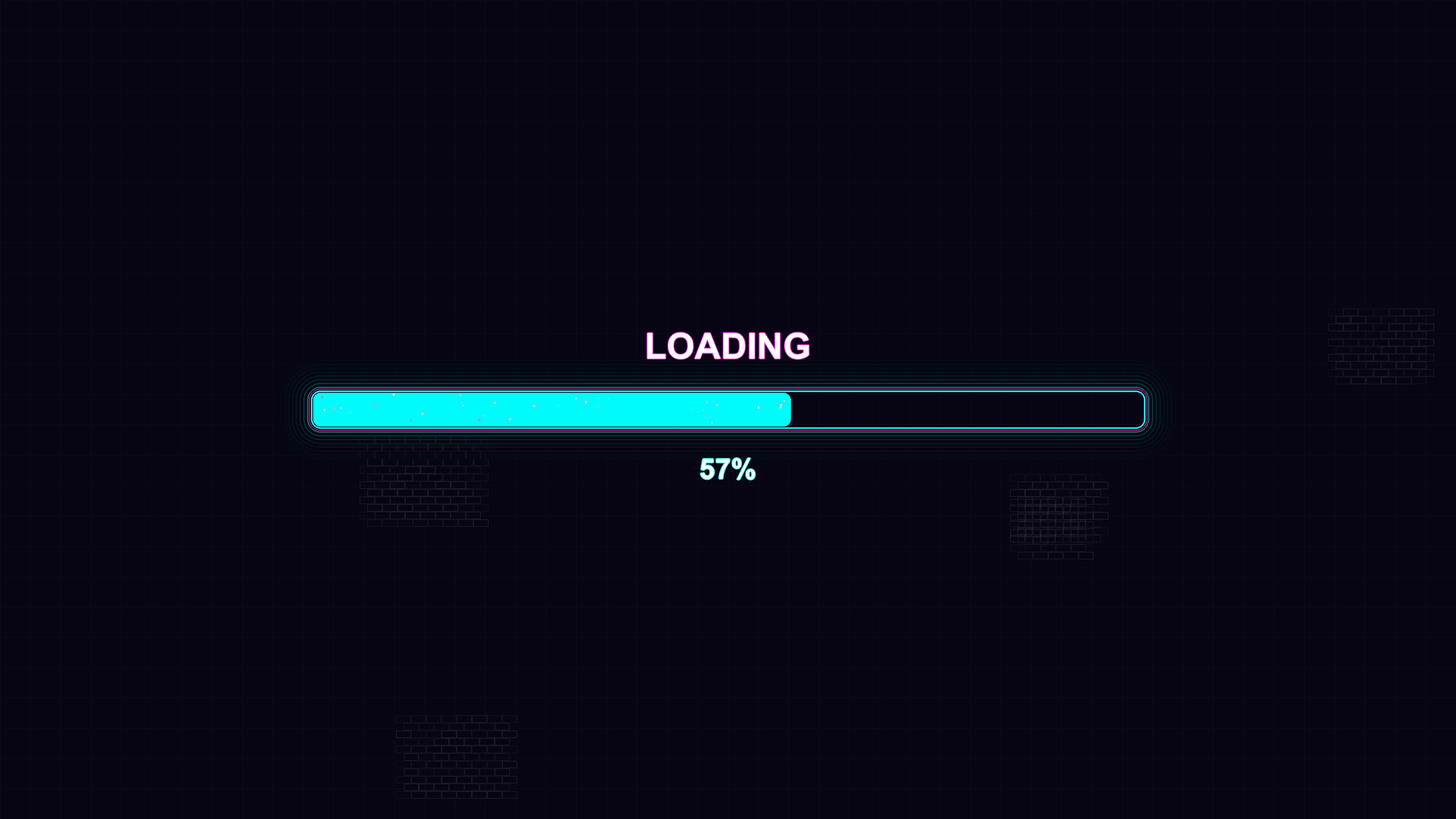 Modern waiting animation with progress bar for loading tasks or applications in user interface design