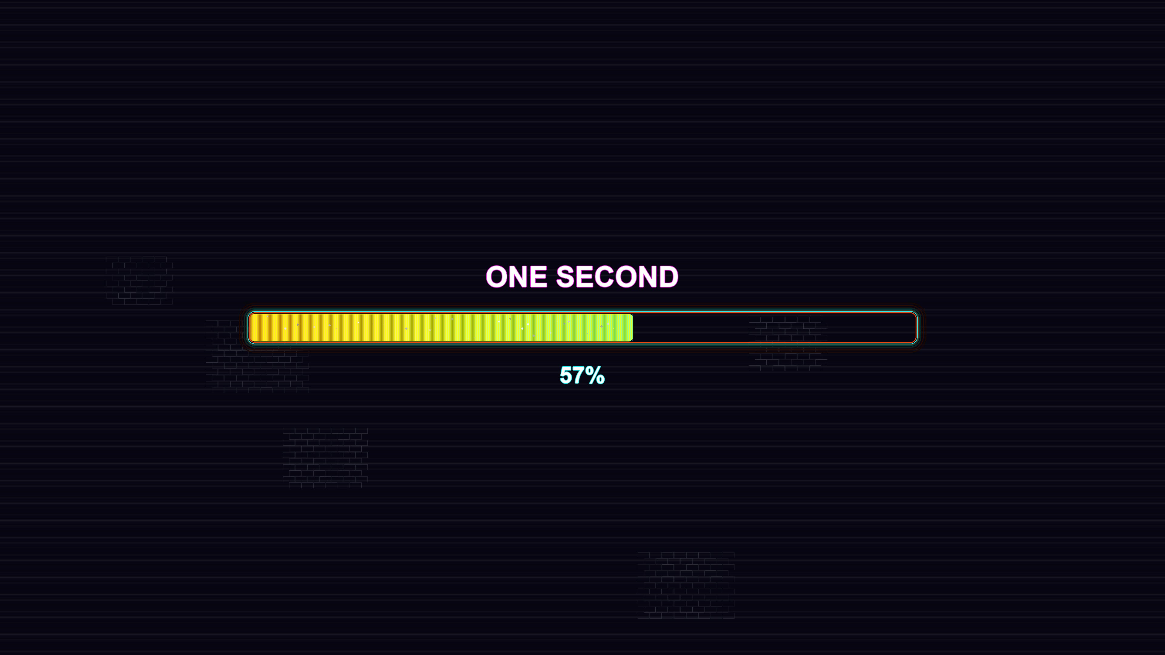 Modern progress bar animation for waiting periods displayed on a dark screen with clear time indication and status updates