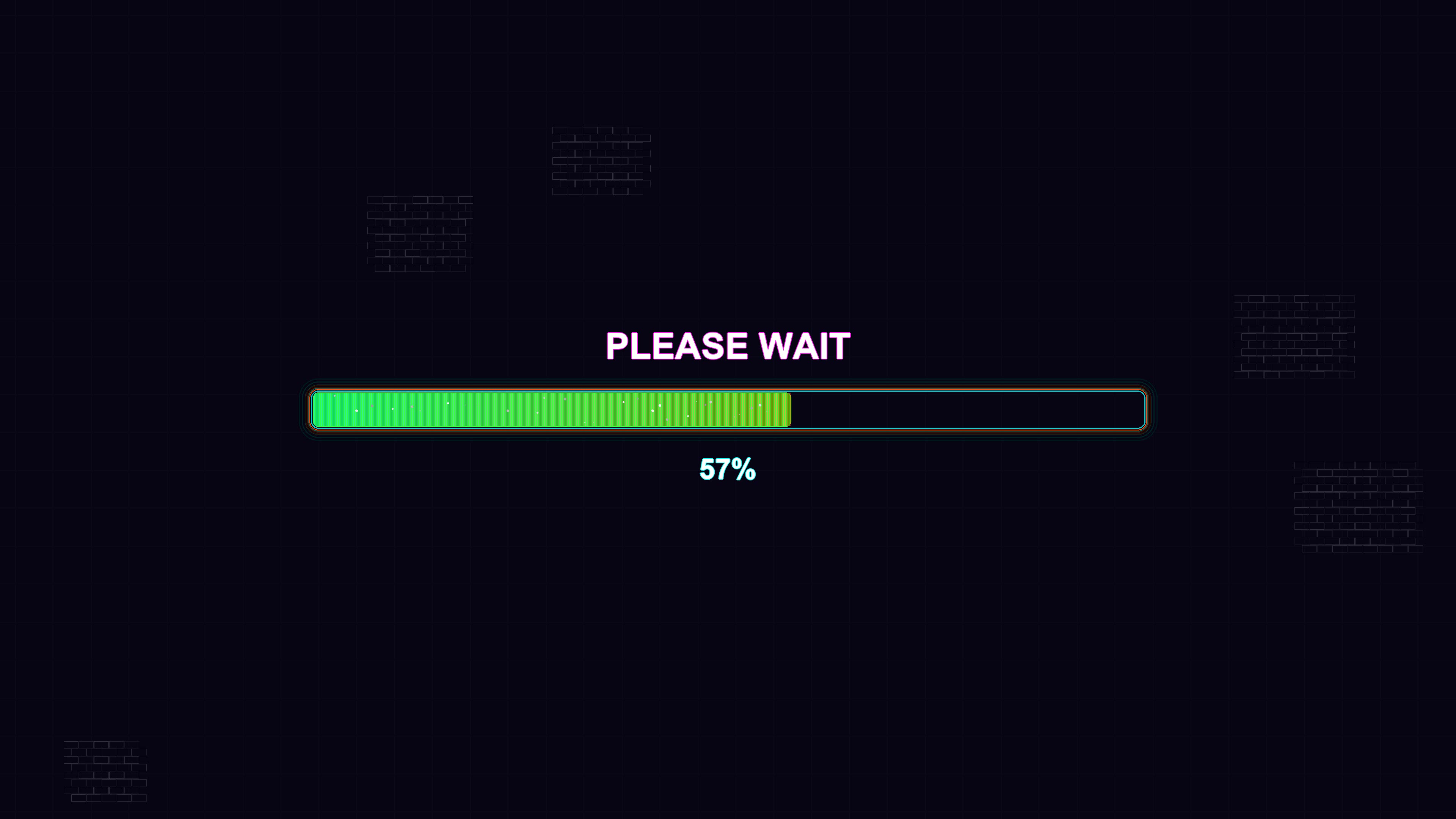 Modern progress bar animation is shown during a waiting period with clear display of status message in simple text format