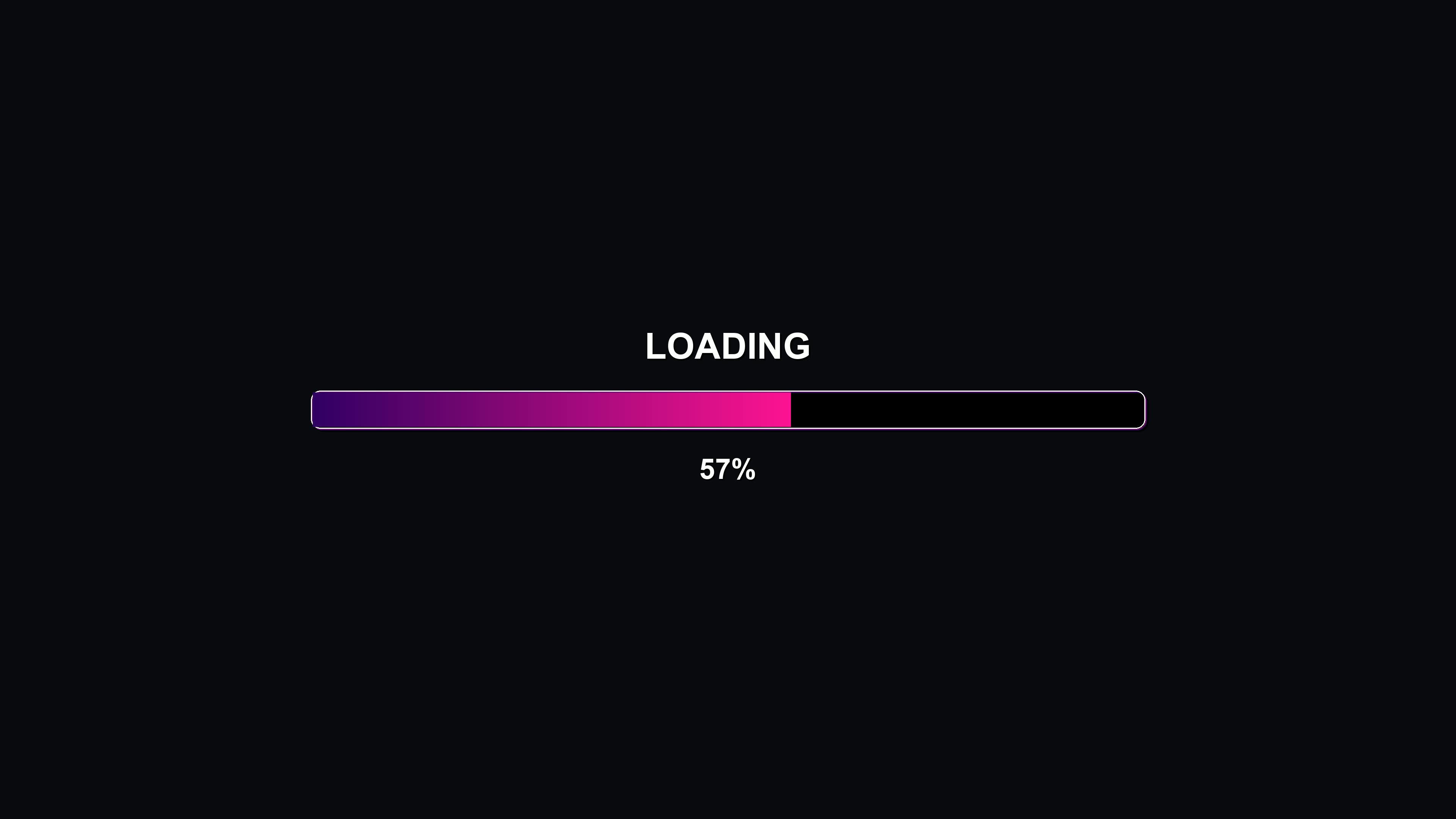 Modern loading animation with vibrant colors that shows the progress of a task in a smooth and stylish way on a dark background