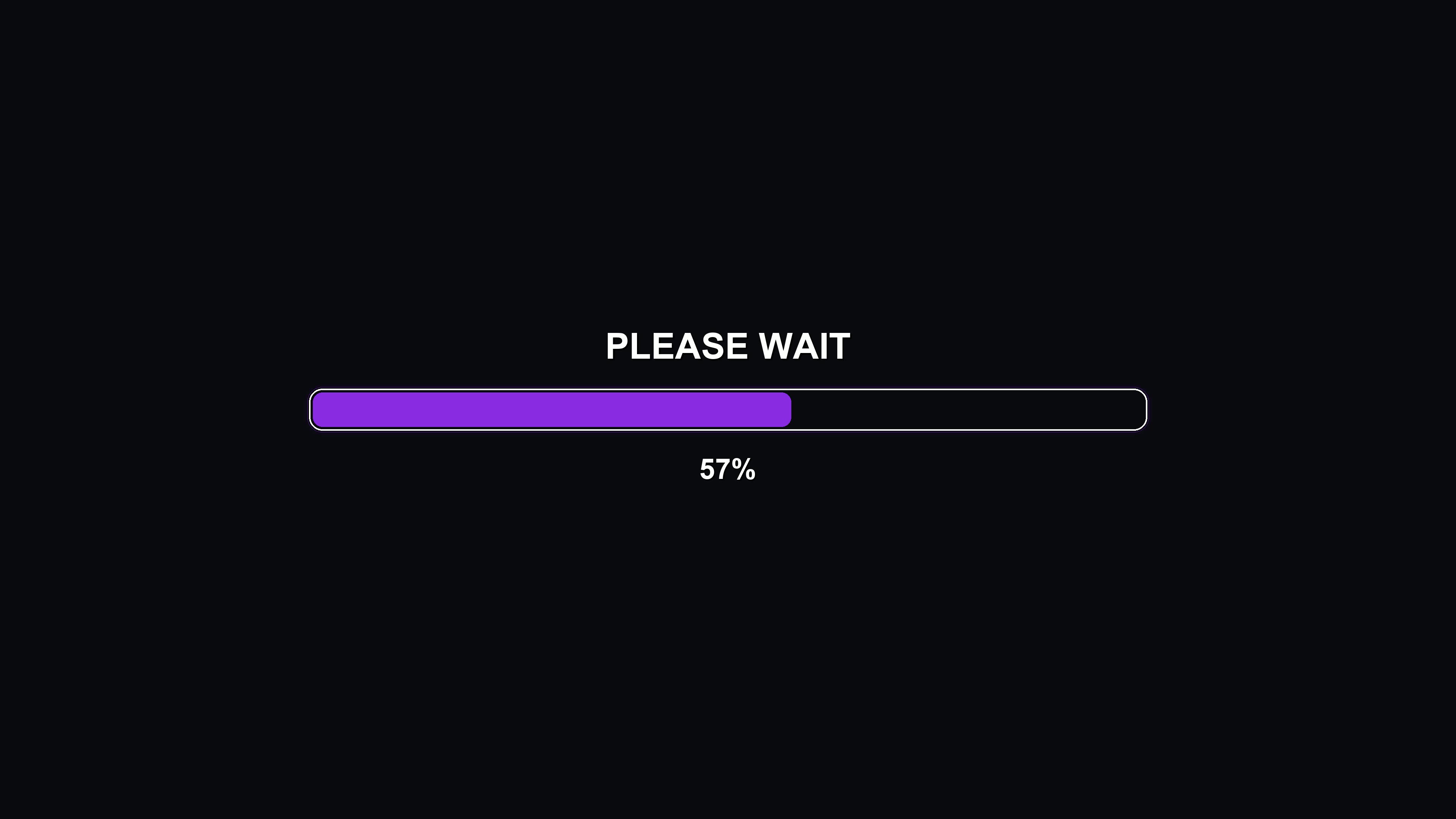 Modern progress bar animation shows vibrant colors during a loading process at various speeds and styles in a digital display