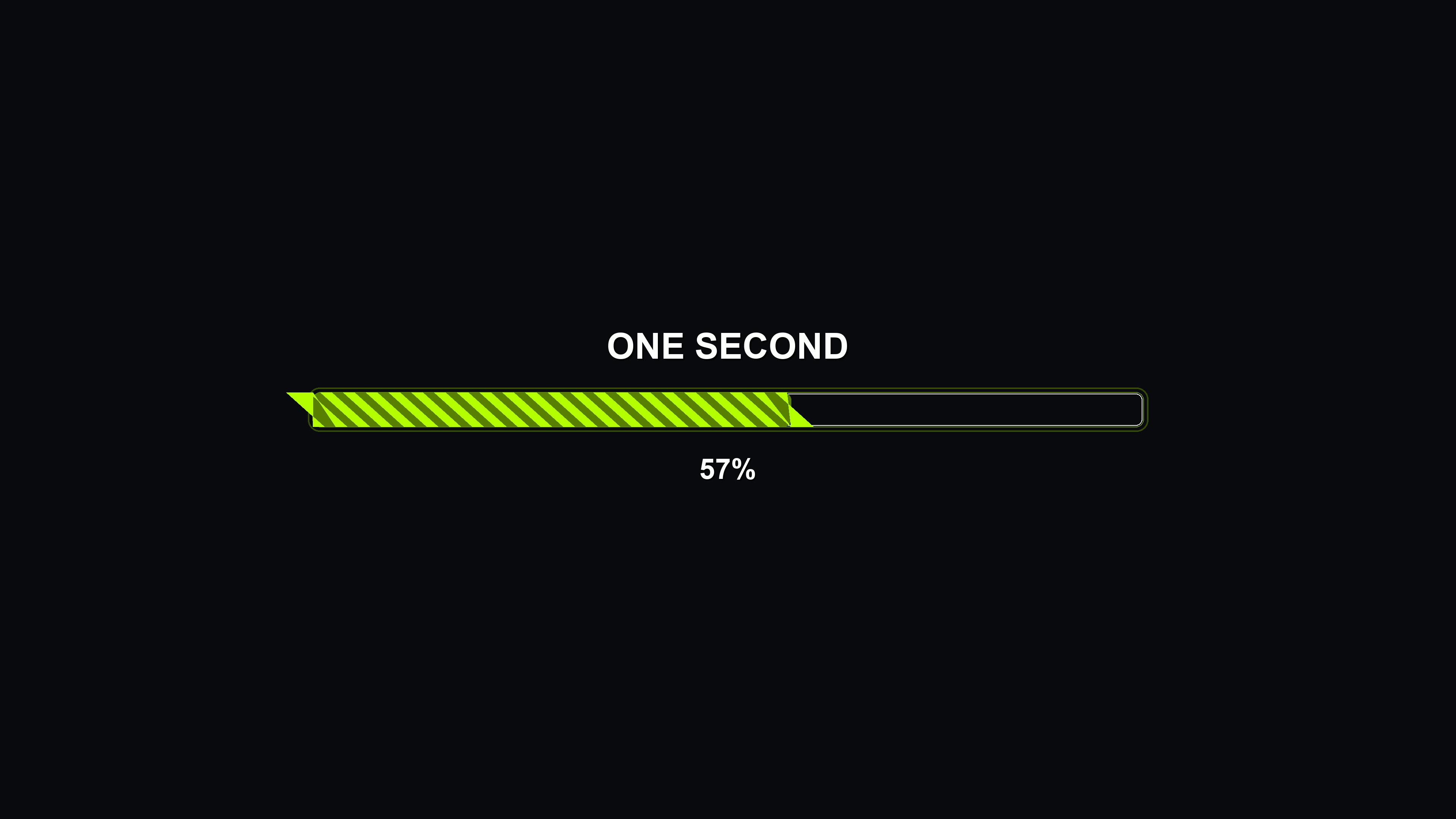 Modern progressbar animation shows vibrant colors with simple patterns while indicating time and completion