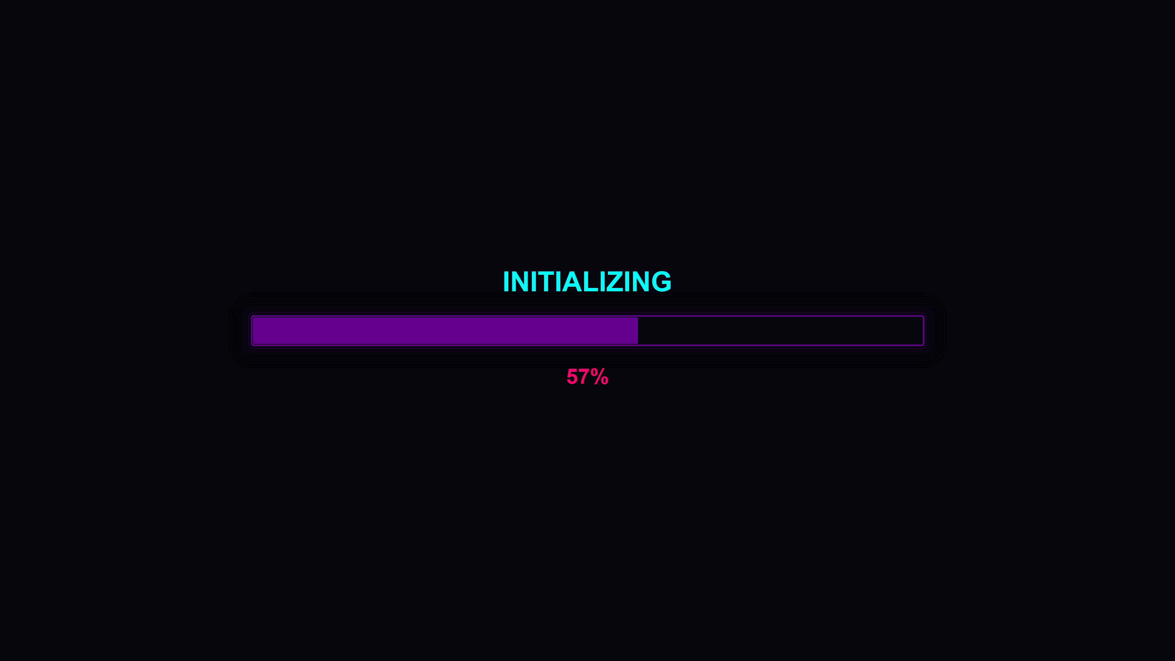 Modern style progress bar animation shows status during waiting periods for computer processes