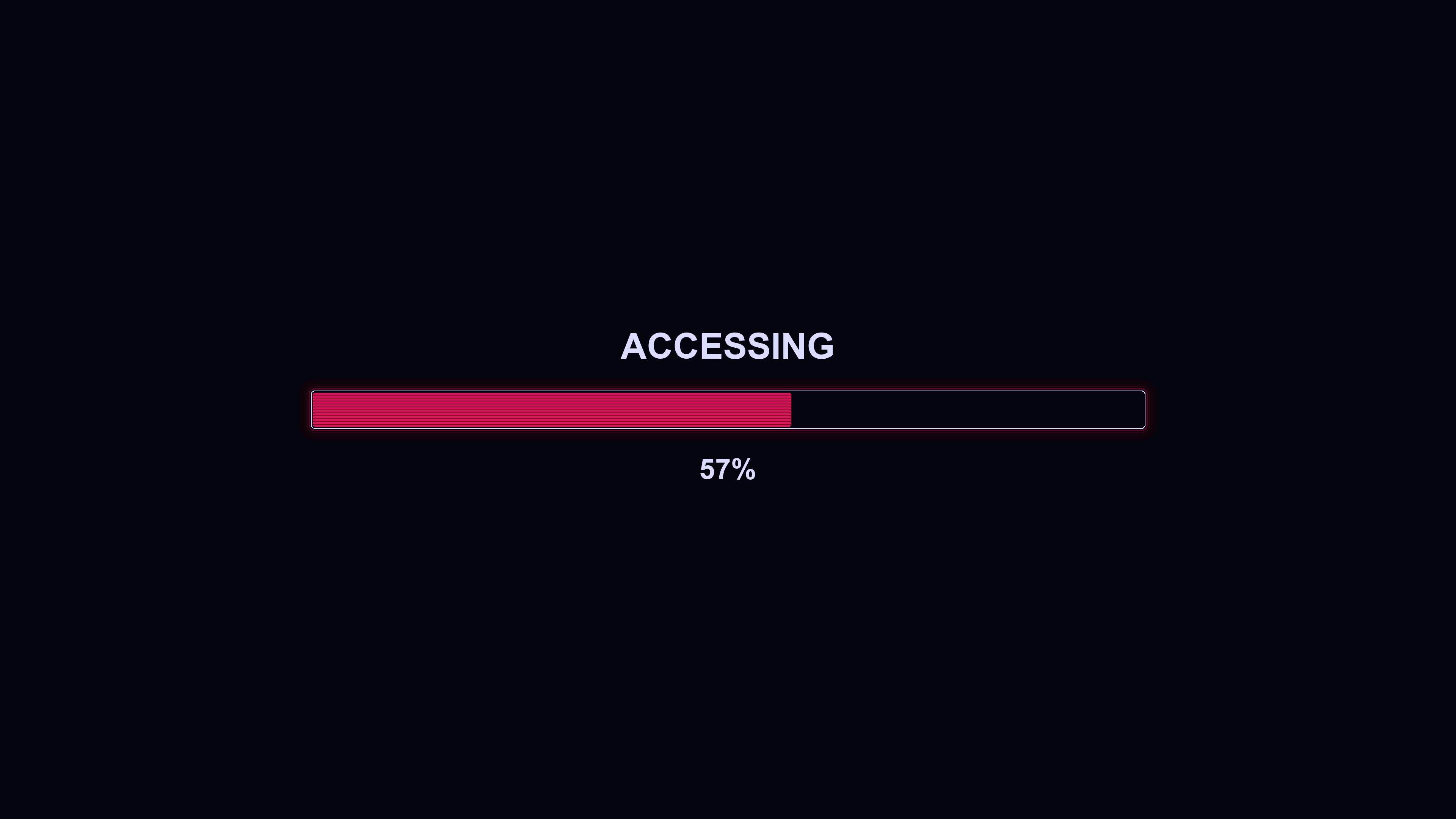 Modern progress bar animation showing accessing status during a waiting period