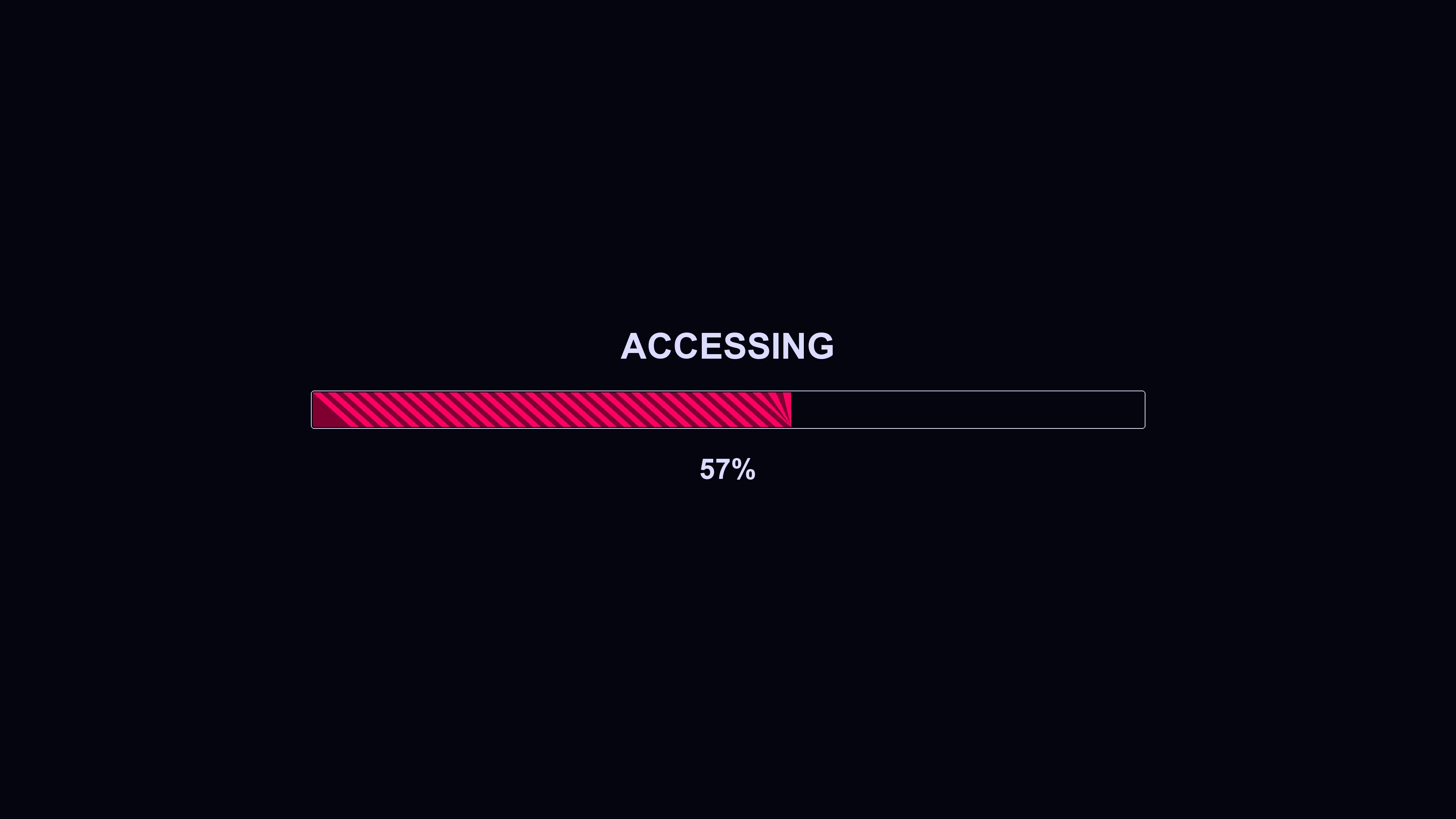 Progress bar animation showing accessing status during waiting time for user interface interaction