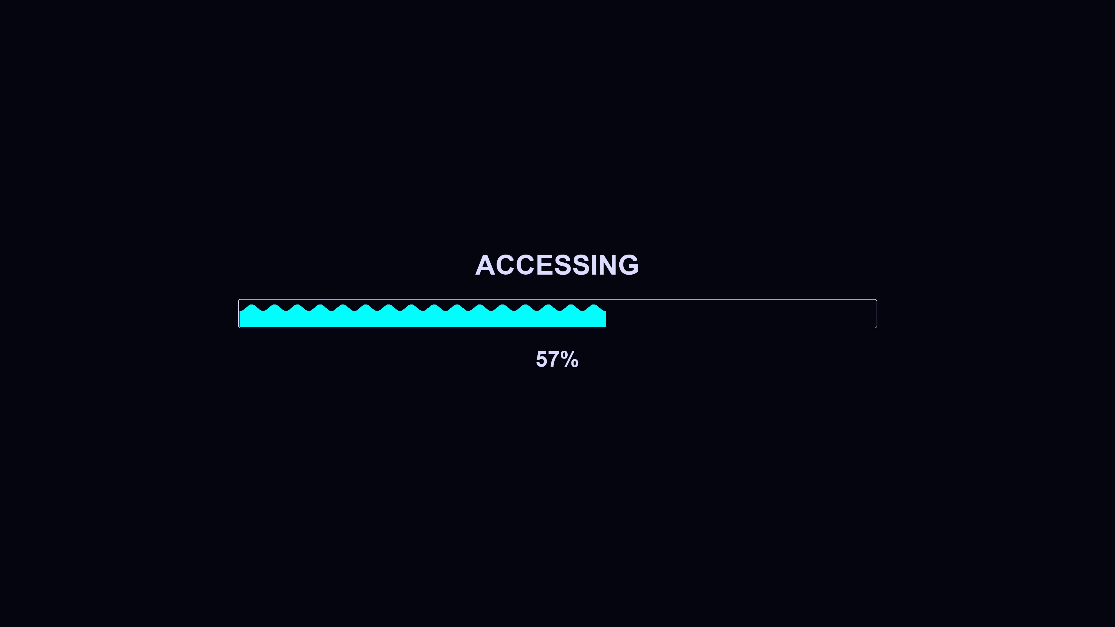 Modern style progress bar animation showing accessing status during a waiting period