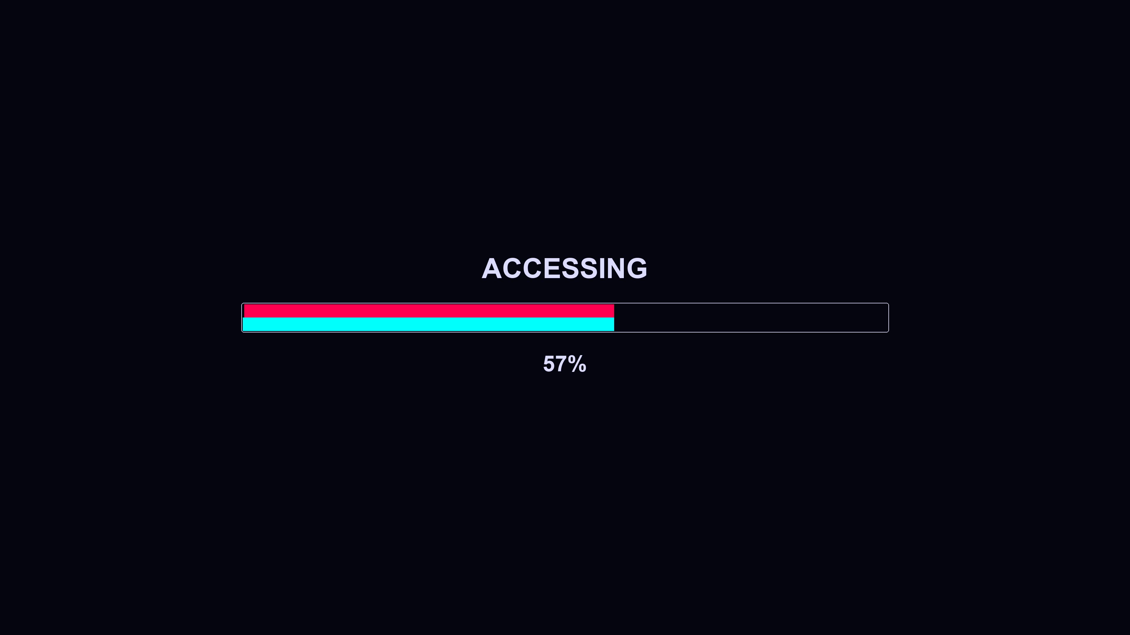 Modern progress bar animation shows waiting period for accessing content on a digital screen displaying loading status