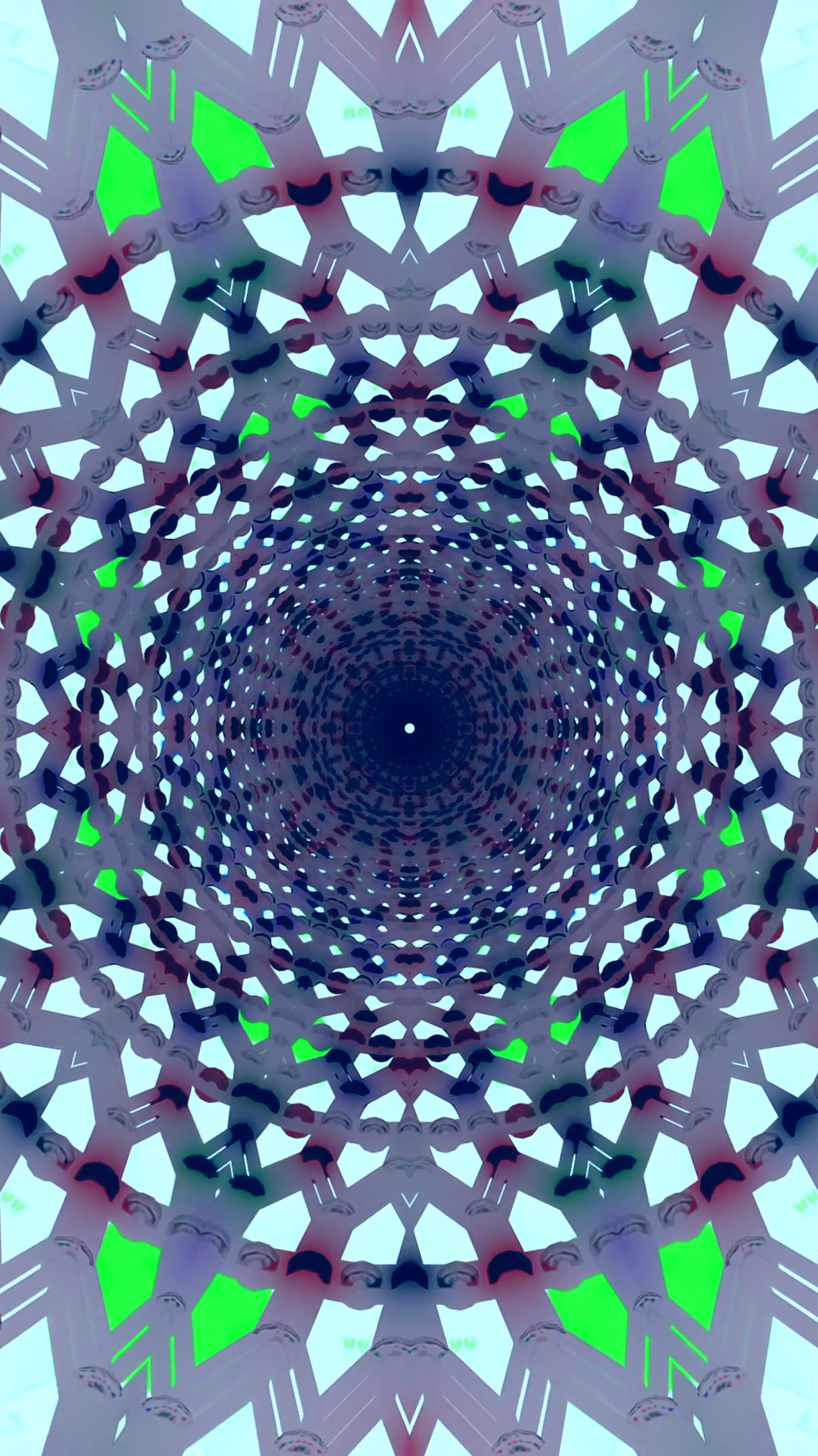 Vivid tunnel video loop creates immersive journey through vibrant