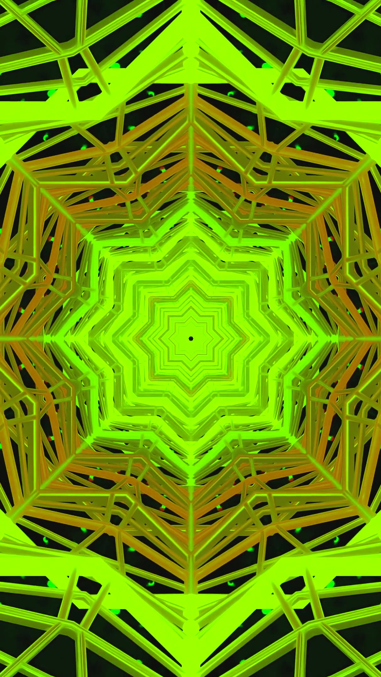 Seamless tunnel video loop showcasing vibrant patterns and colors