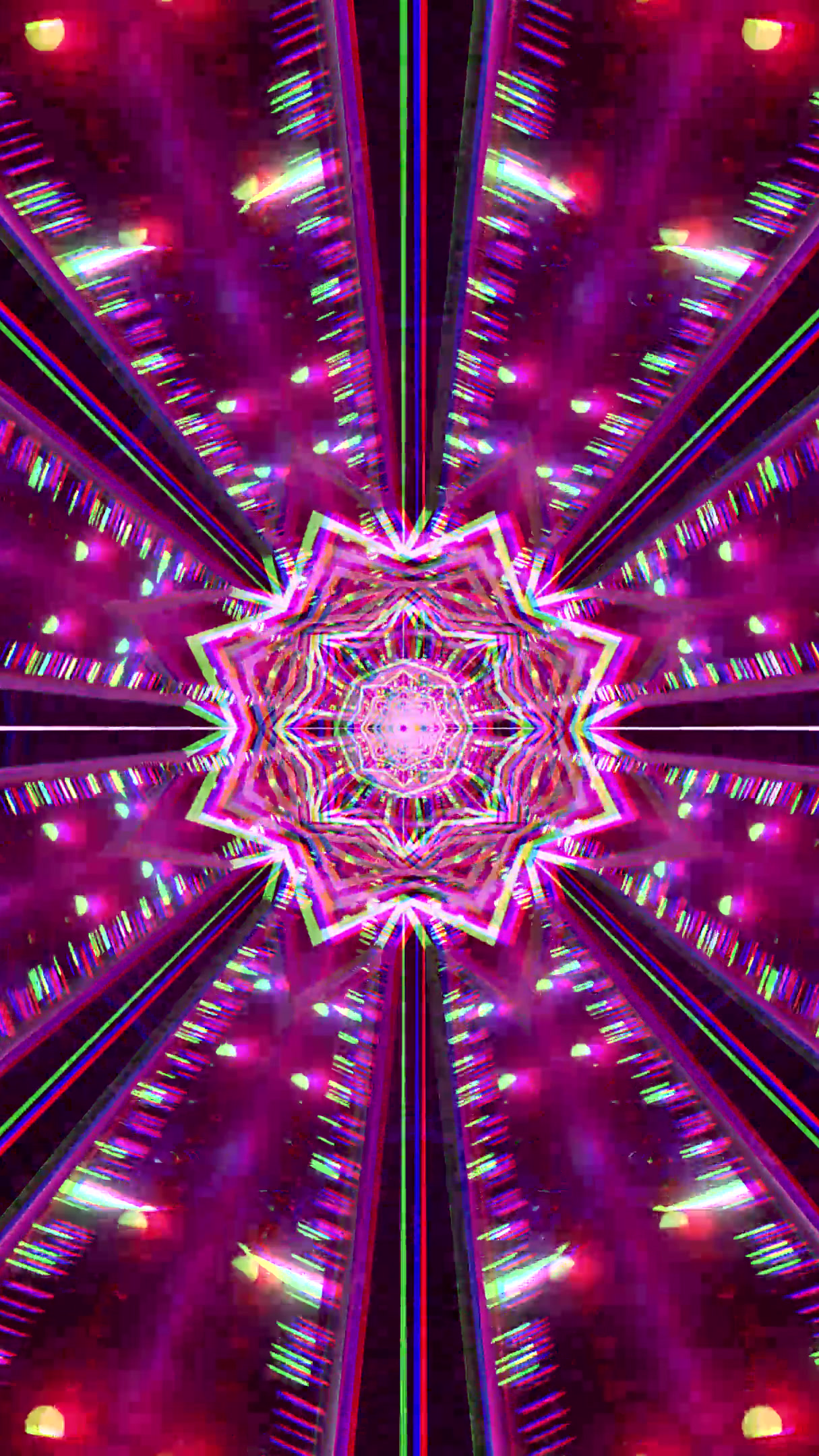 Dynamic tunnel video loop creating vibrant visual effects with se