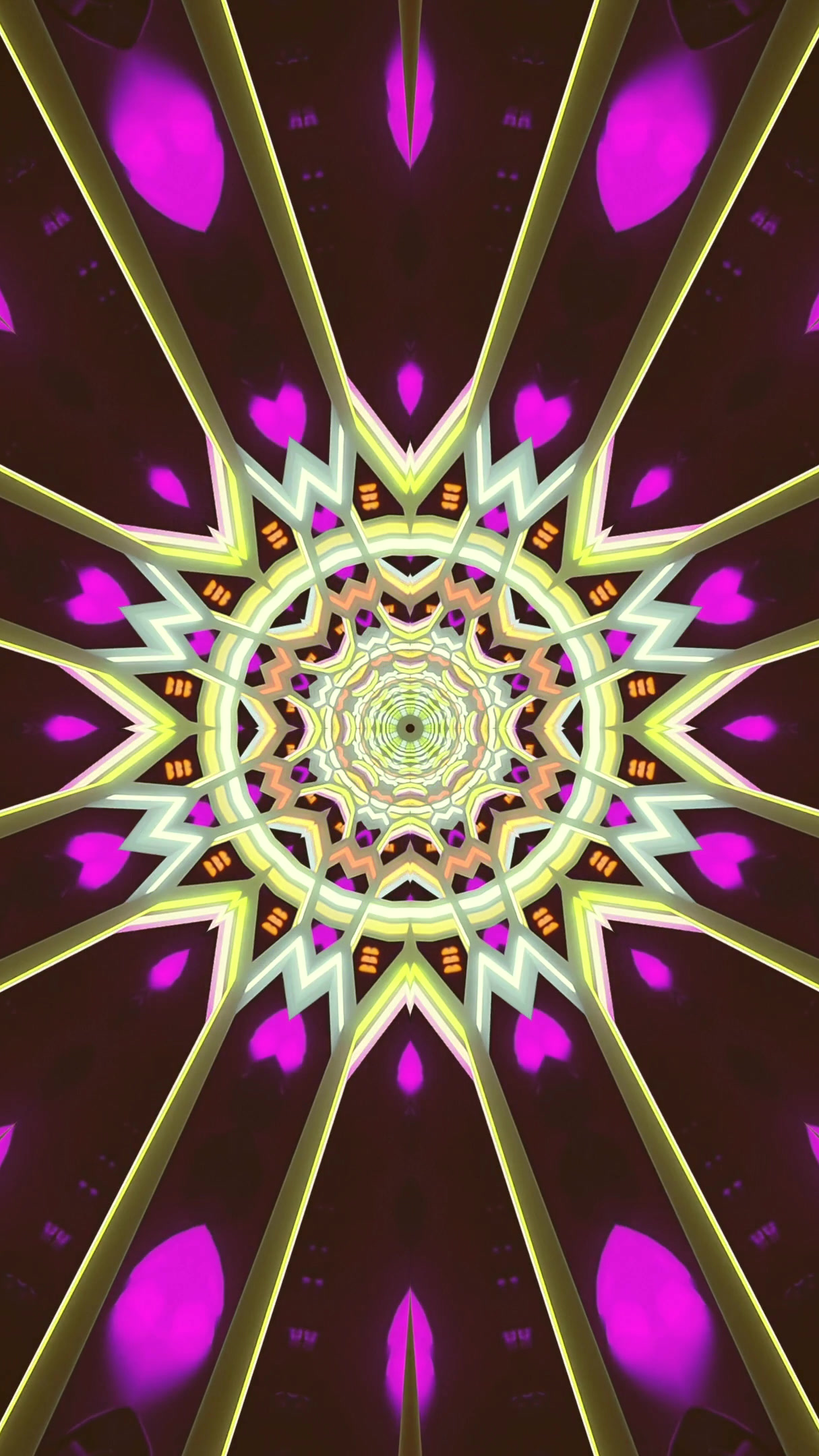 Seamless tunnel video vj loop showcasing vibrant colors and dynam