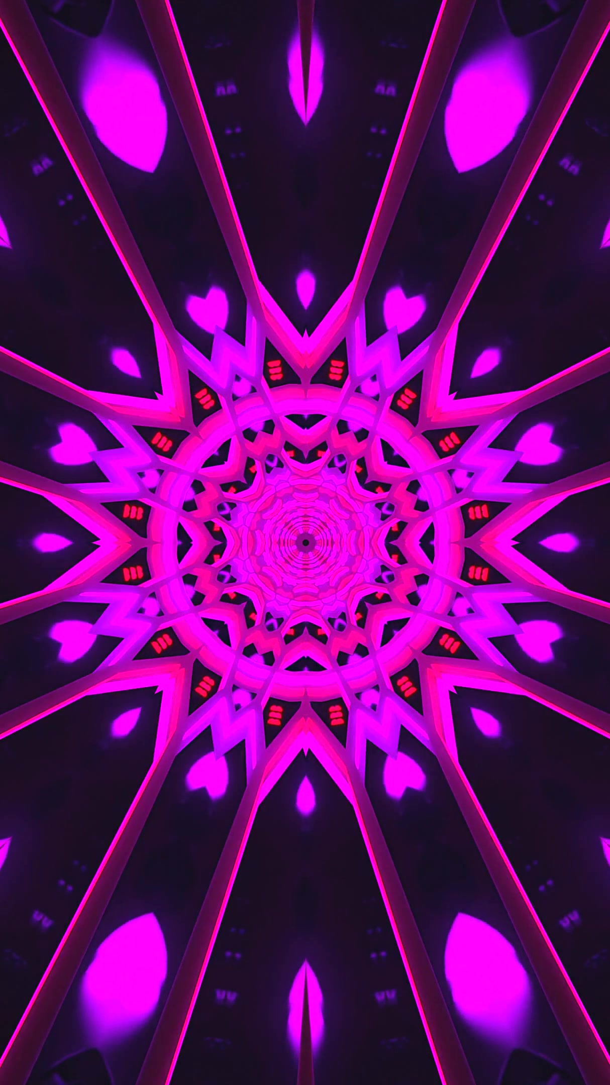 Tunnel video vj loop showcases vibrant colors and geometric patte