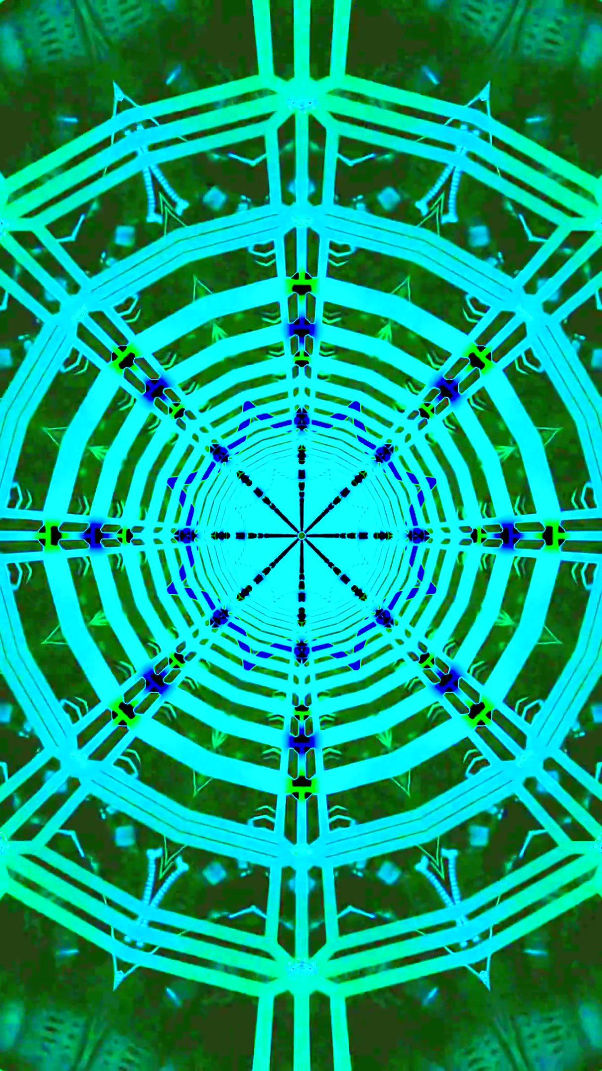 Colorful tunnel video loop creates a dynamic visual experience wi