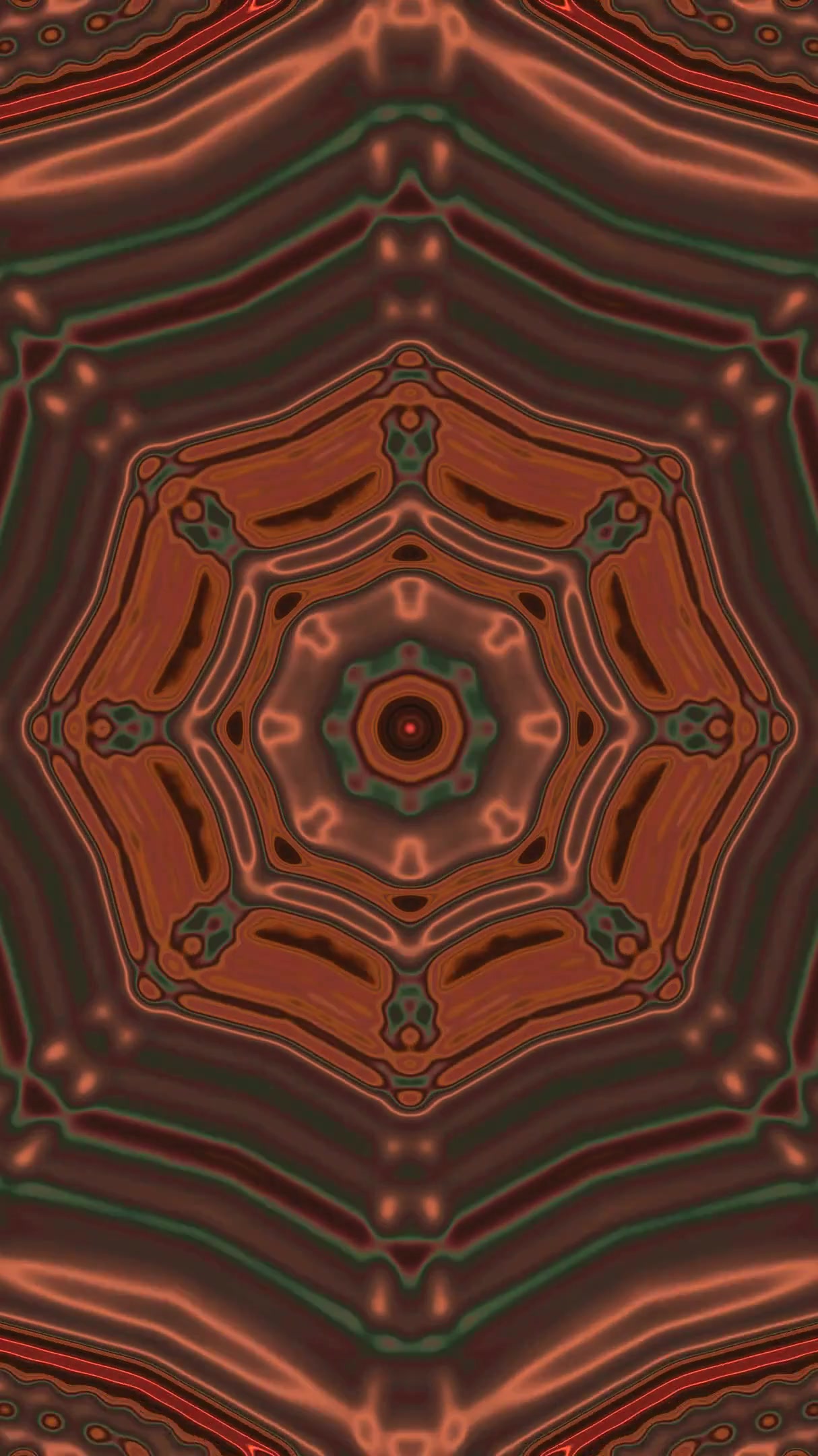 Tunnel video vj loopscreensaver creates a mesmerizing pattern of swirling colors with a seamless flow of greens and browns