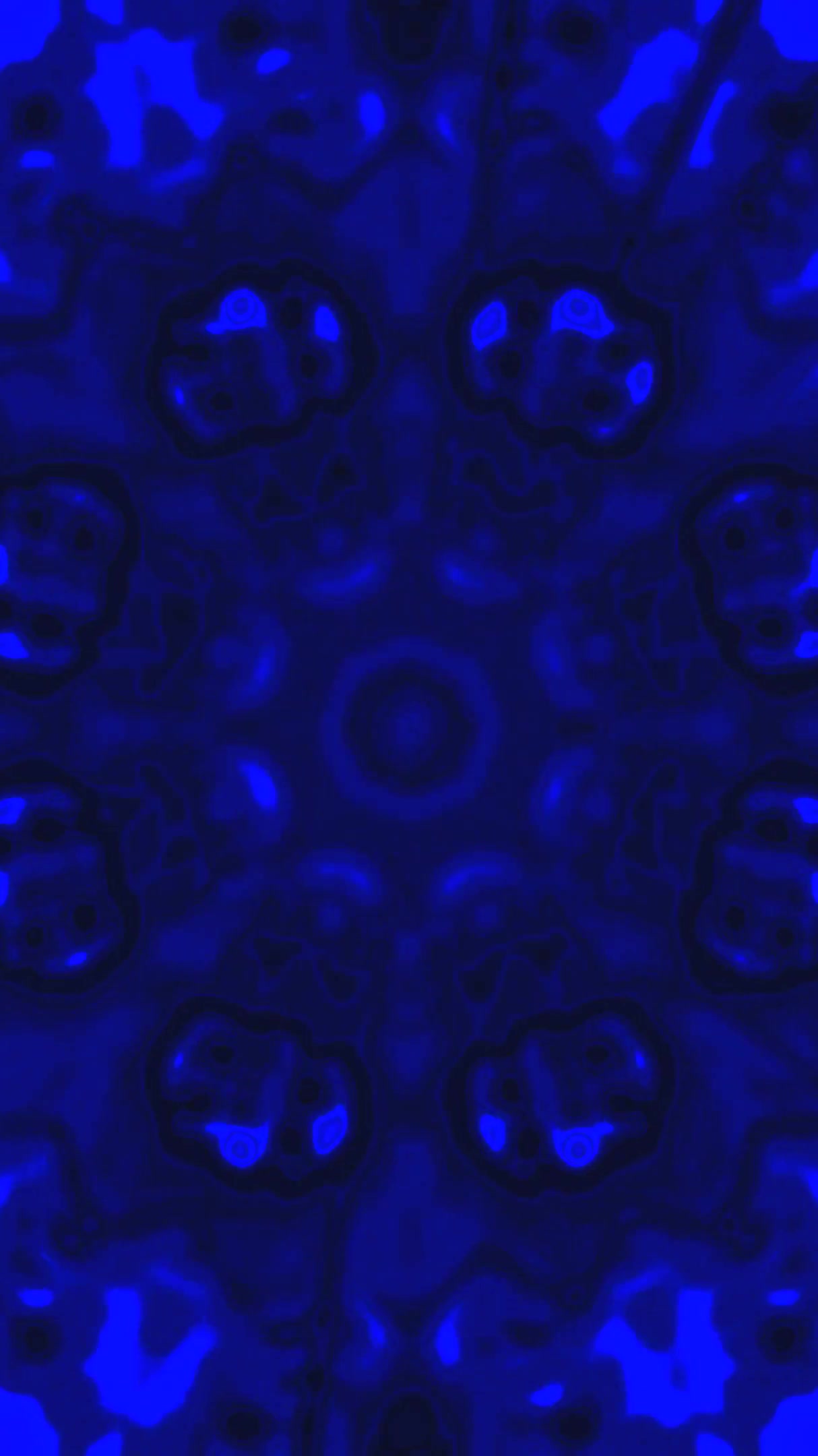 Seamless tunnel video loop screen saver with vibrant blue swirling patterns