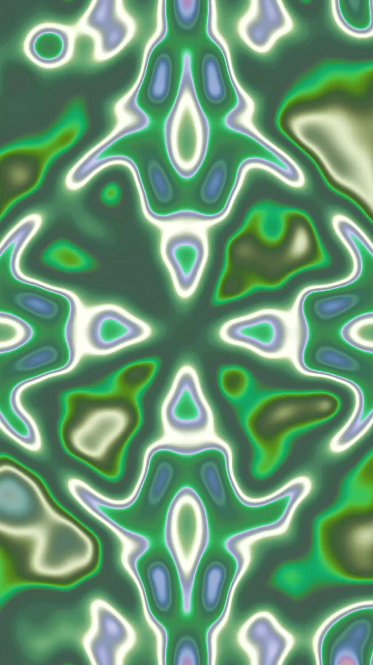 Seamless tunnel video loop screensaver creating mesmerizing patterns in vibrant green tones