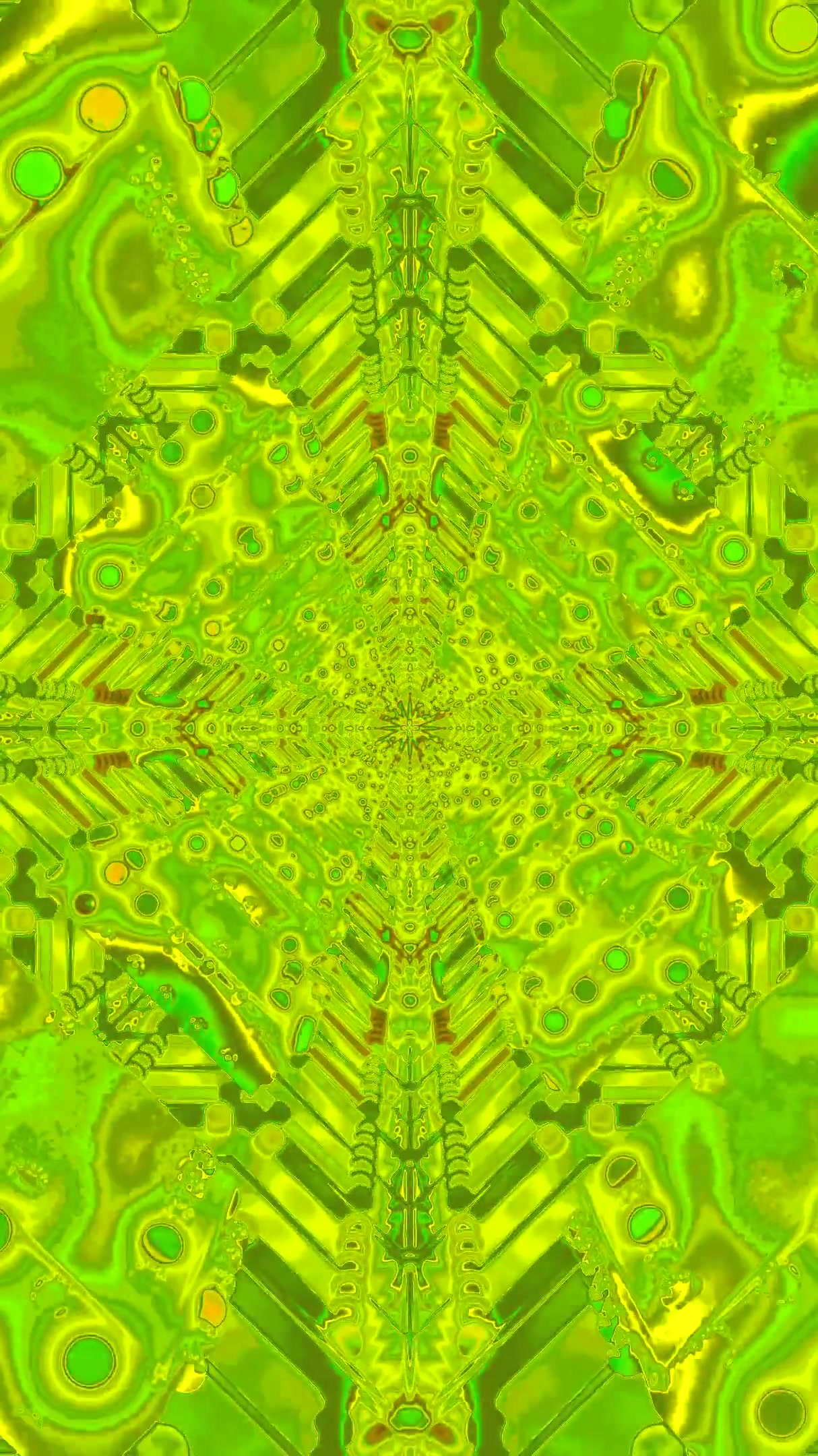 Vibrant tunnel video loop creates an immersive visual experience with seamless transitions in bright green tones